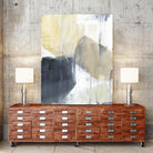 Neutral Divide I by Jennifer Goldberger on GIANT ART - brown abstract