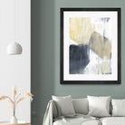 Neutral Divide I by Jennifer Goldberger on GIANT ART - brown abstract