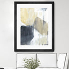 Neutral Divide I by Jennifer Goldberger on GIANT ART - brown abstract