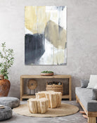 Neutral Divide I by Jennifer Goldberger on GIANT ART - brown abstract