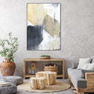 Neutral Divide I by Jennifer Goldberger on GIANT ART - brown abstract