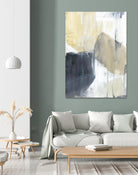 Neutral Divide I by Jennifer Goldberger on GIANT ART - brown abstract