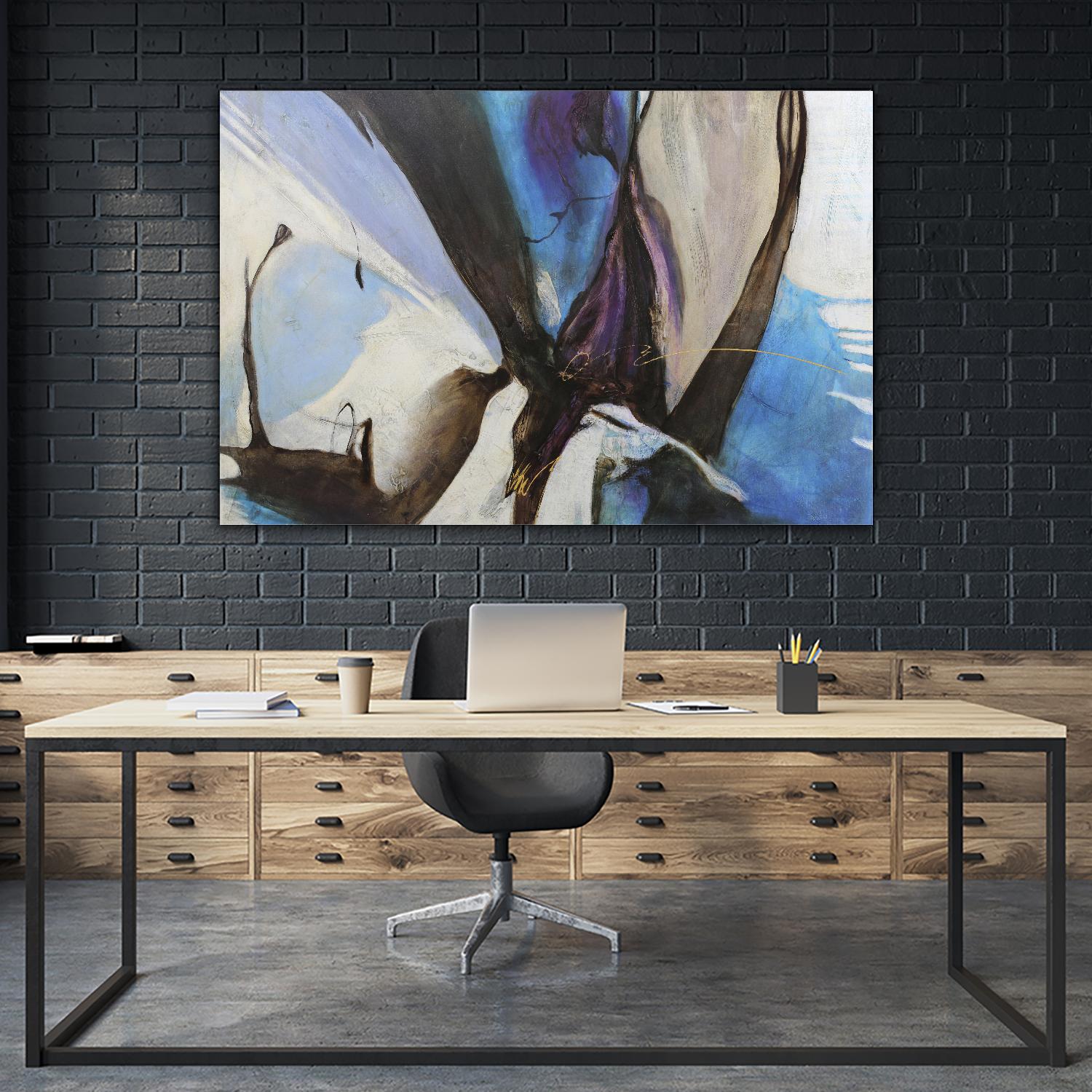 Motivos by Gabriela Villarreal on GIANT ART - blue abstract