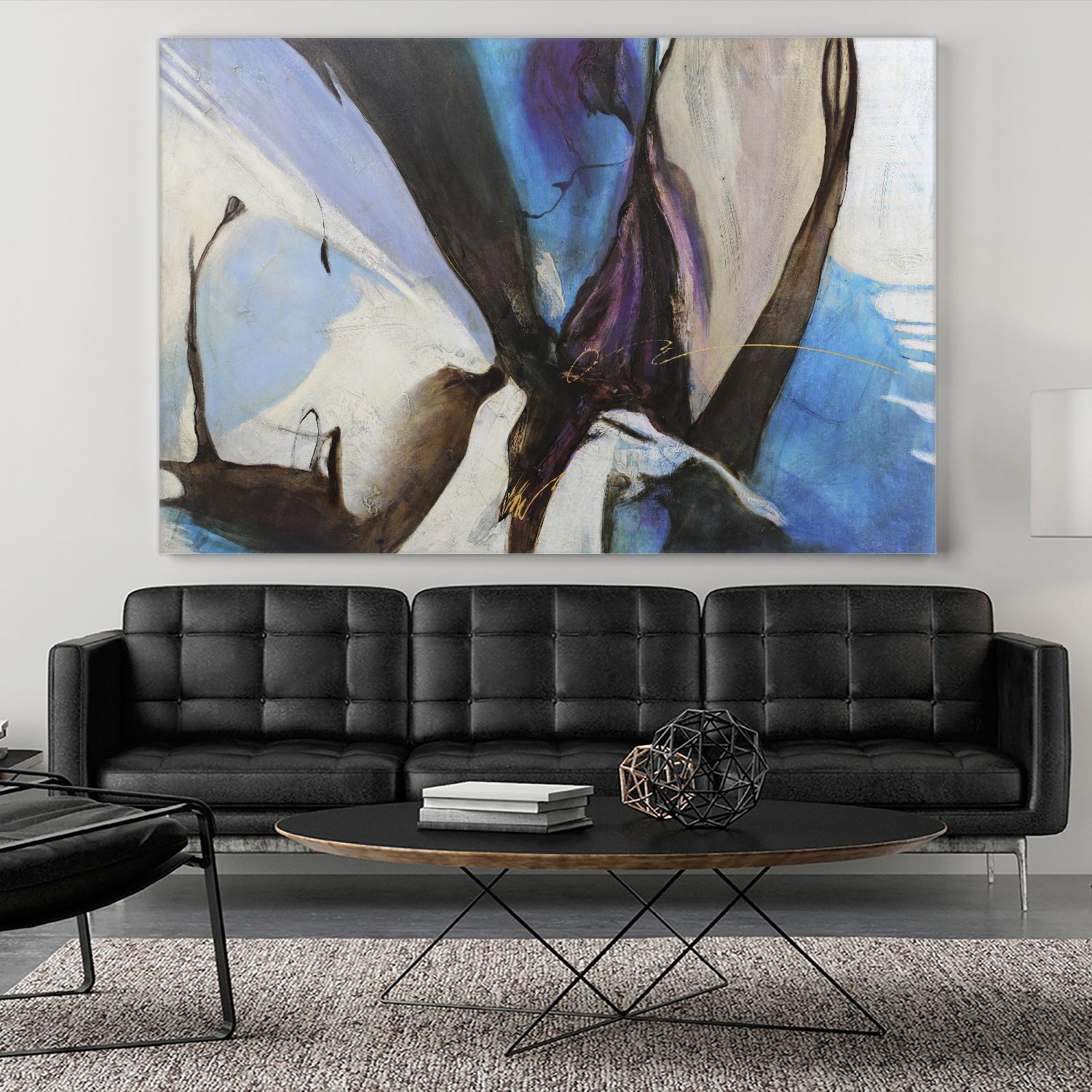 Motivos by Gabriela Villarreal on GIANT ART - blue abstract