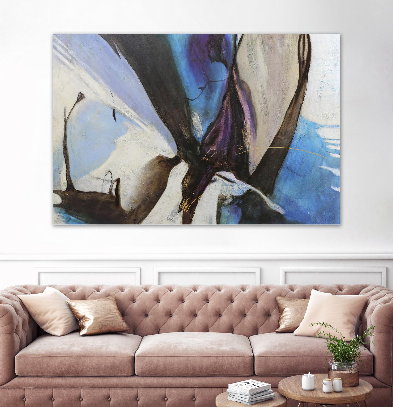 Motivos by Gabriela Villarreal on GIANT ART - blue abstract