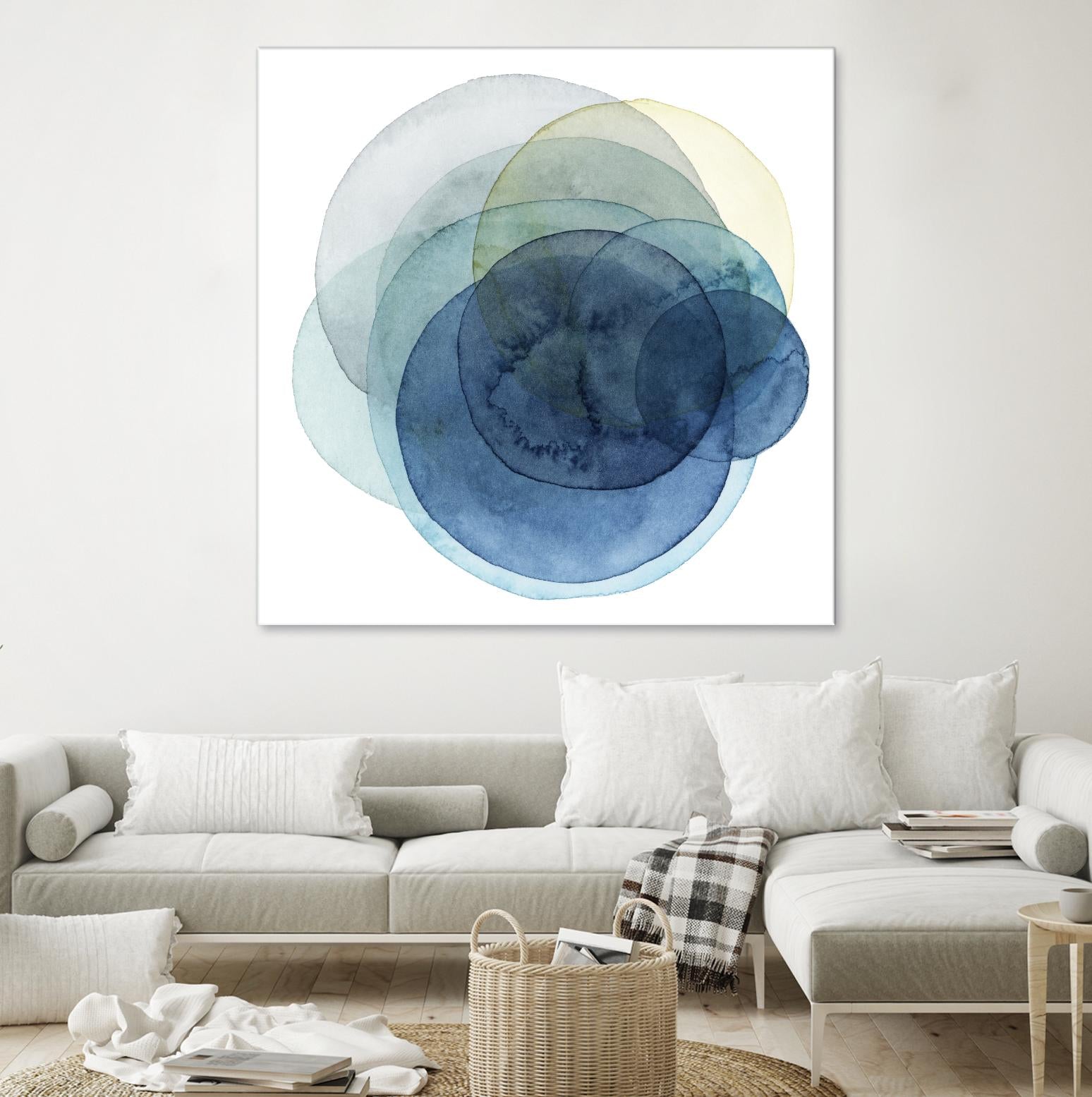 Evolving Planets I by Grace Popp on GIANT ART - blue abstract