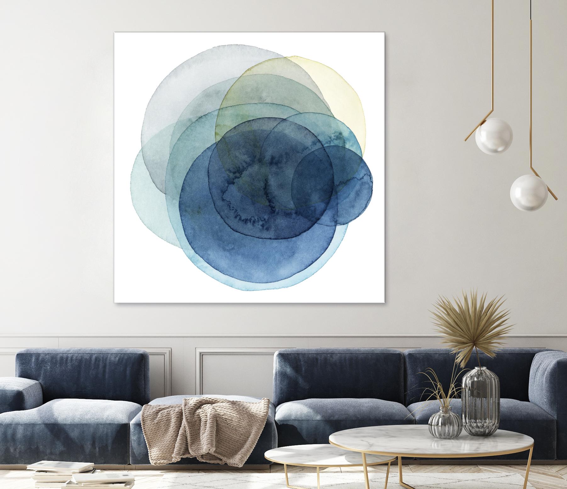 Evolving Planets I by Grace Popp on GIANT ART - blue abstract