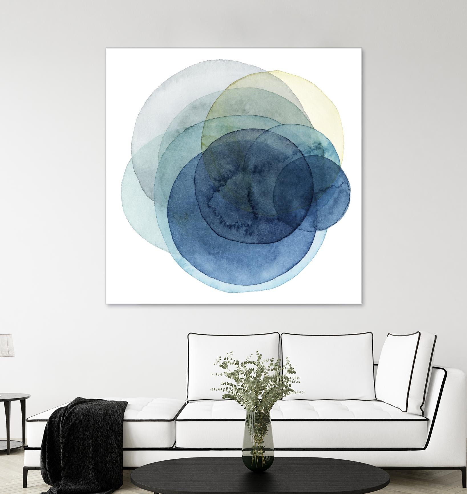 Evolving Planets I by Grace Popp on GIANT ART - blue abstract