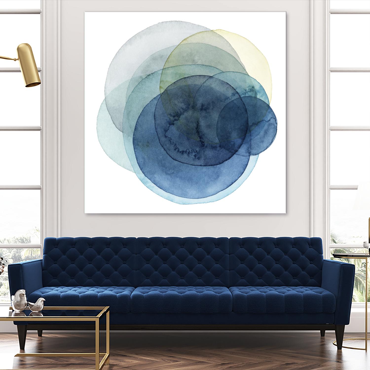 Evolving Planets I by Grace Popp on GIANT ART - blue abstract