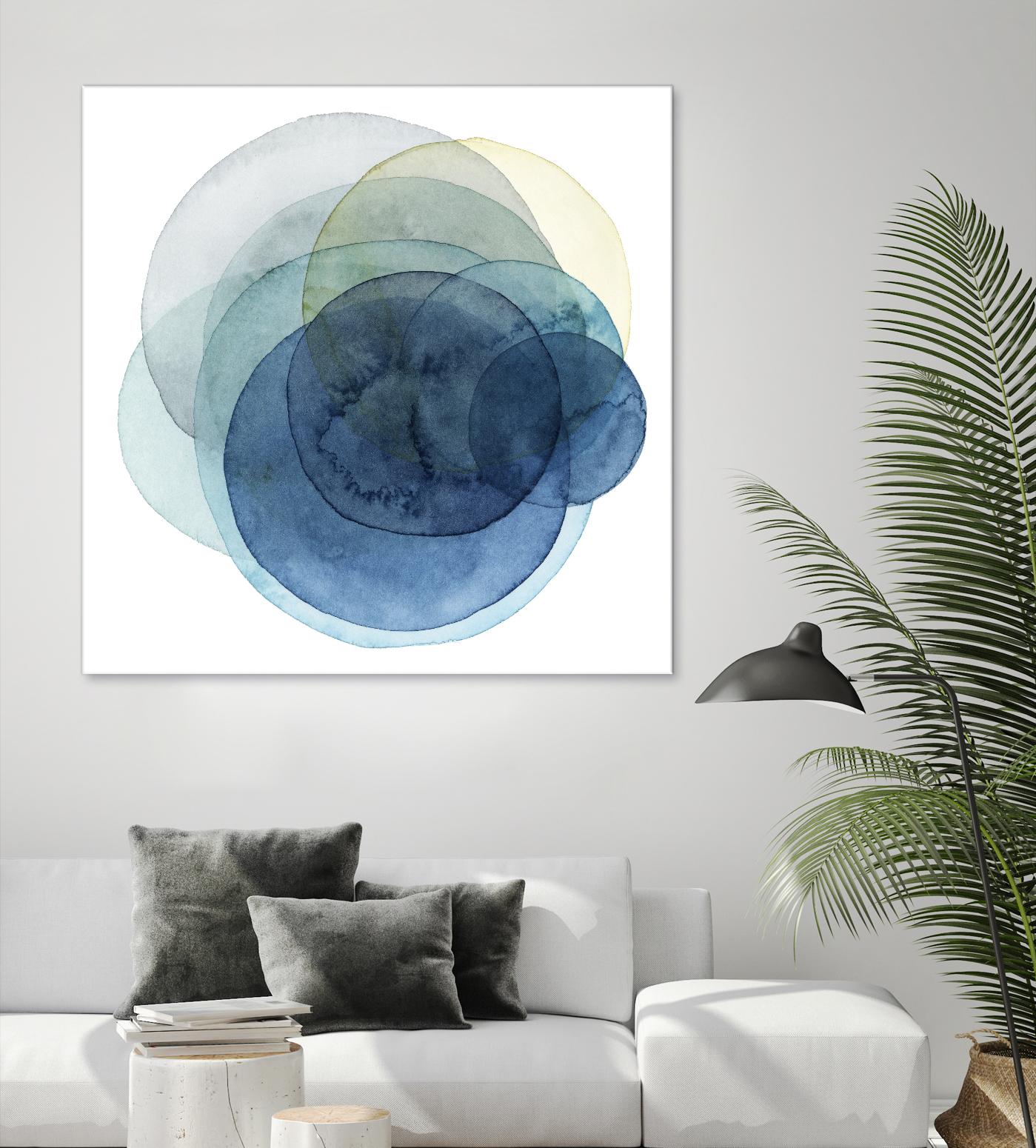 Evolving Planets I by Grace Popp on GIANT ART - blue abstract