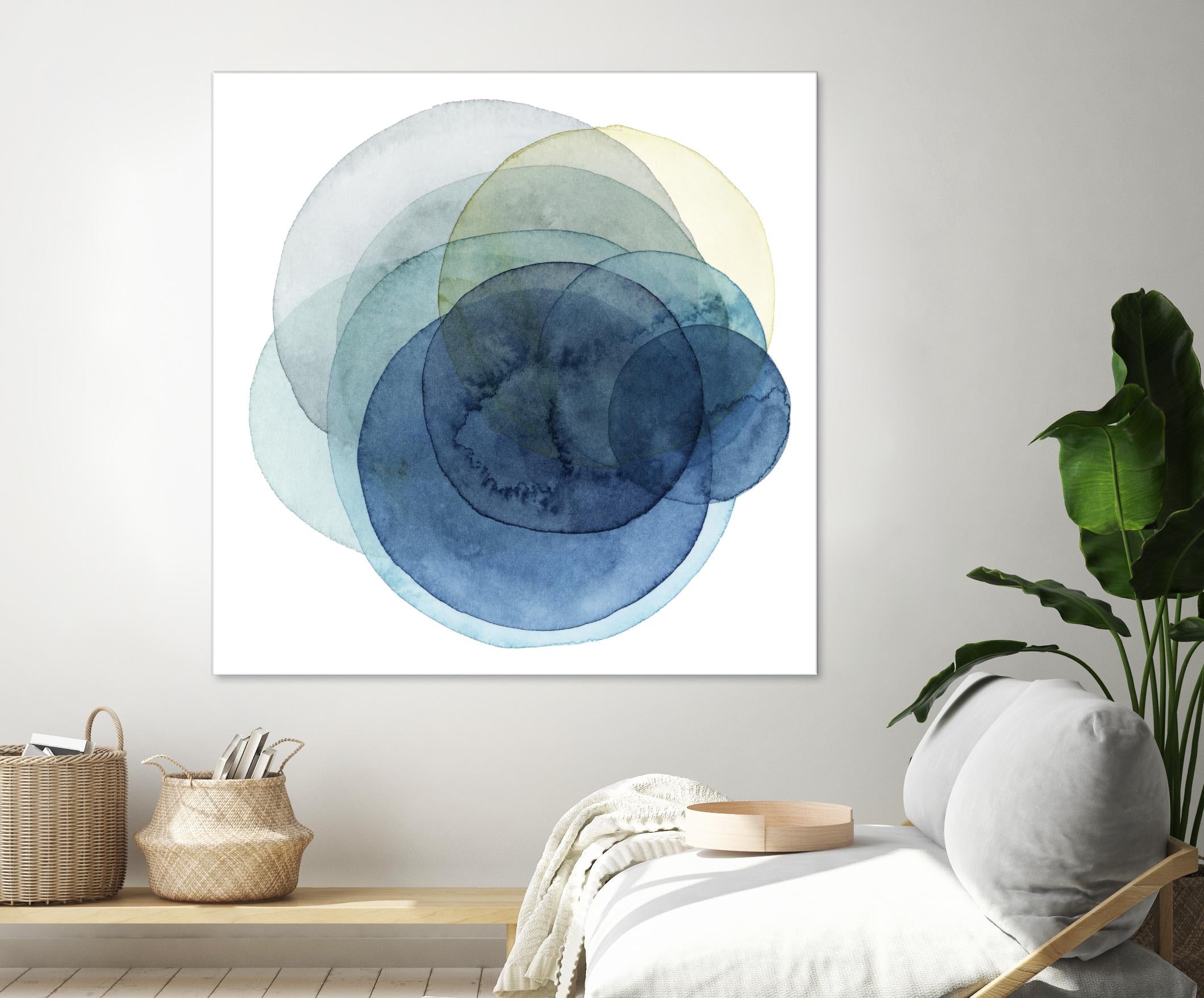 Evolving Planets I by Grace Popp on GIANT ART - blue abstract