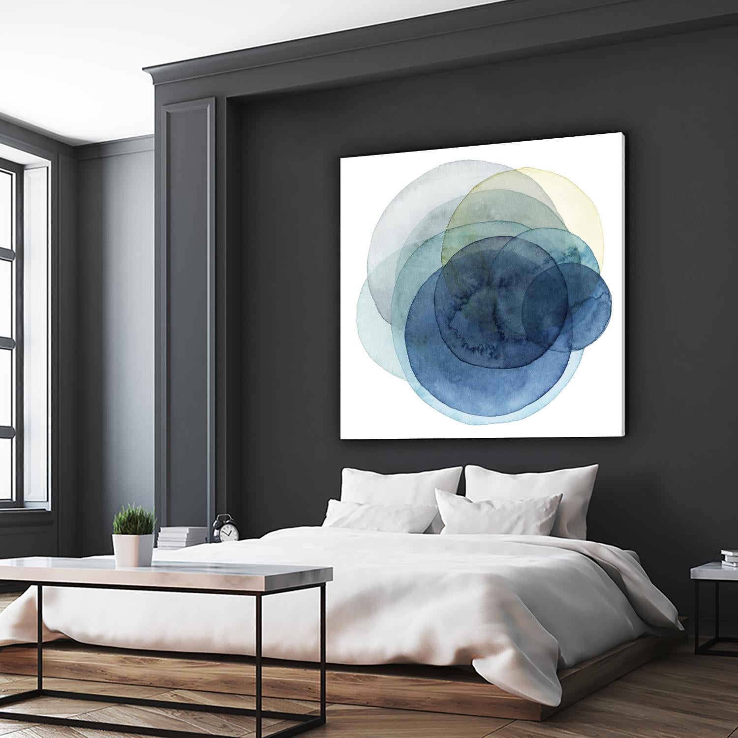 Evolving Planets I by Grace Popp on GIANT ART - blue abstract