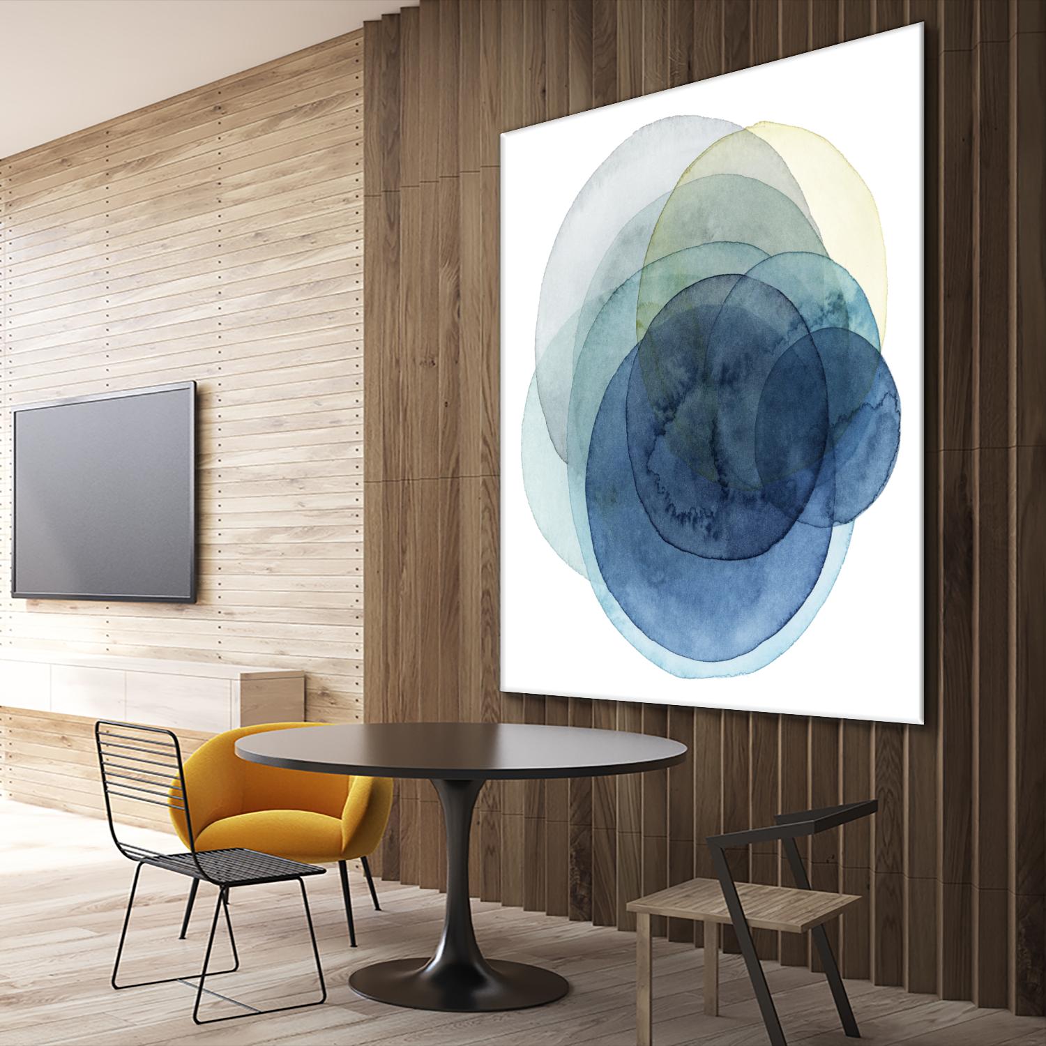 Evolving Planets I by Grace Popp on GIANT ART - blue abstract