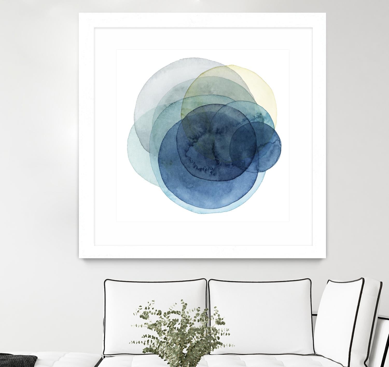 Evolving Planets I by Grace Popp on GIANT ART - blue abstract