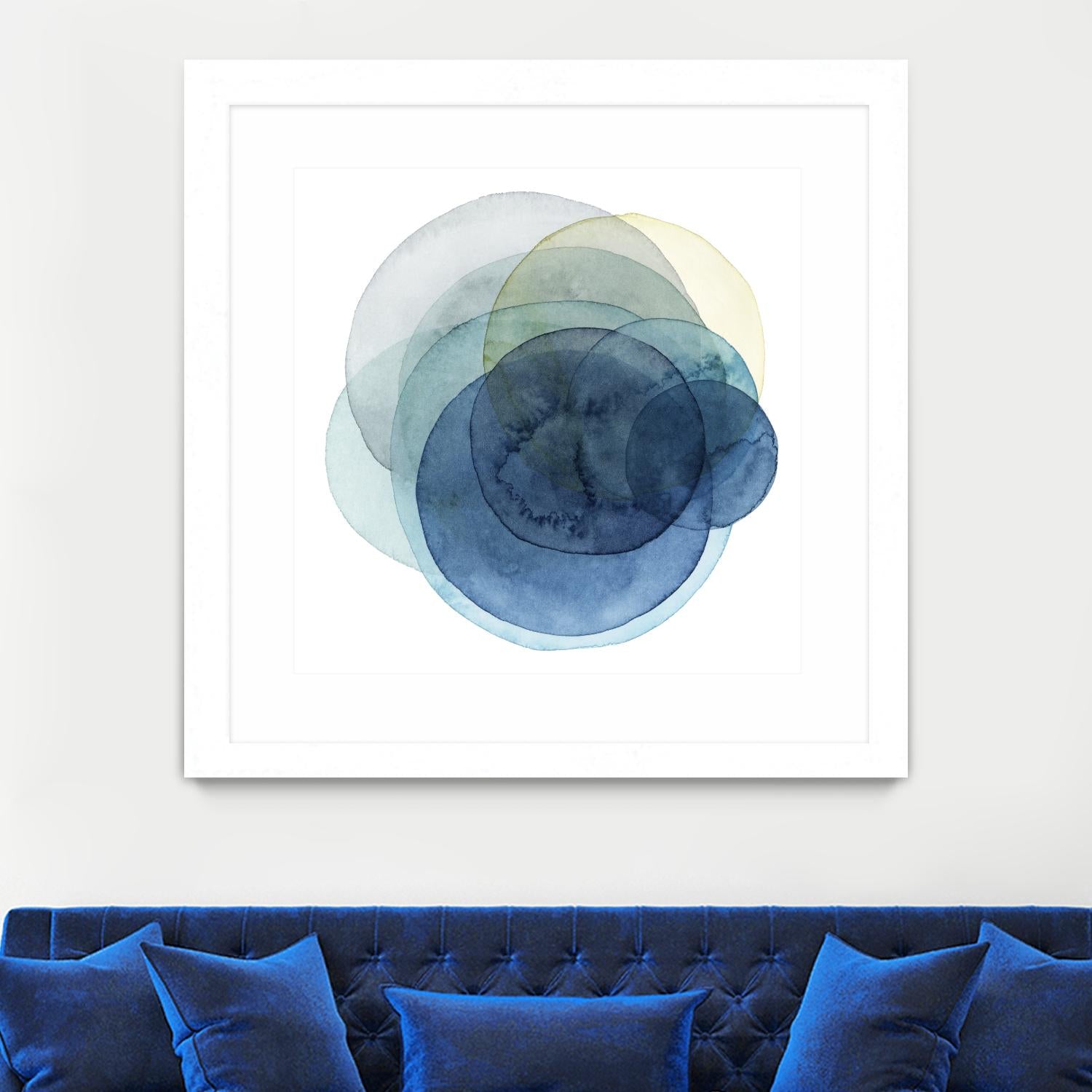 Evolving Planets I by Grace Popp on GIANT ART - blue abstract