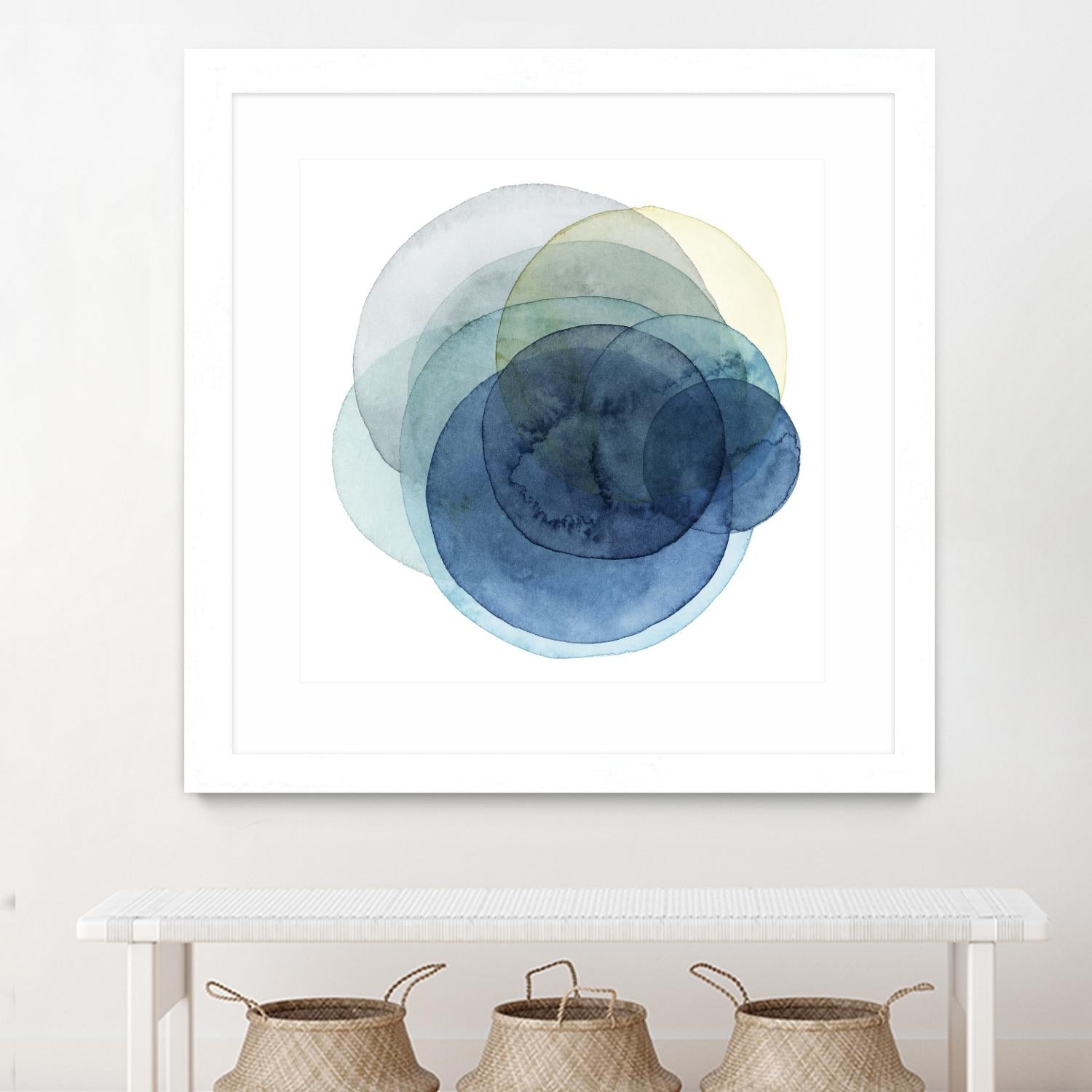 Evolving Planets I by Grace Popp on GIANT ART - blue abstract