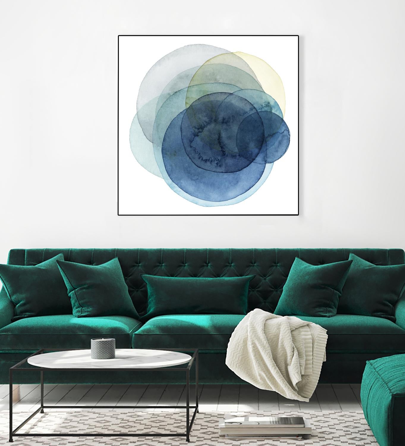 Evolving Planets I by Grace Popp on GIANT ART - blue abstract