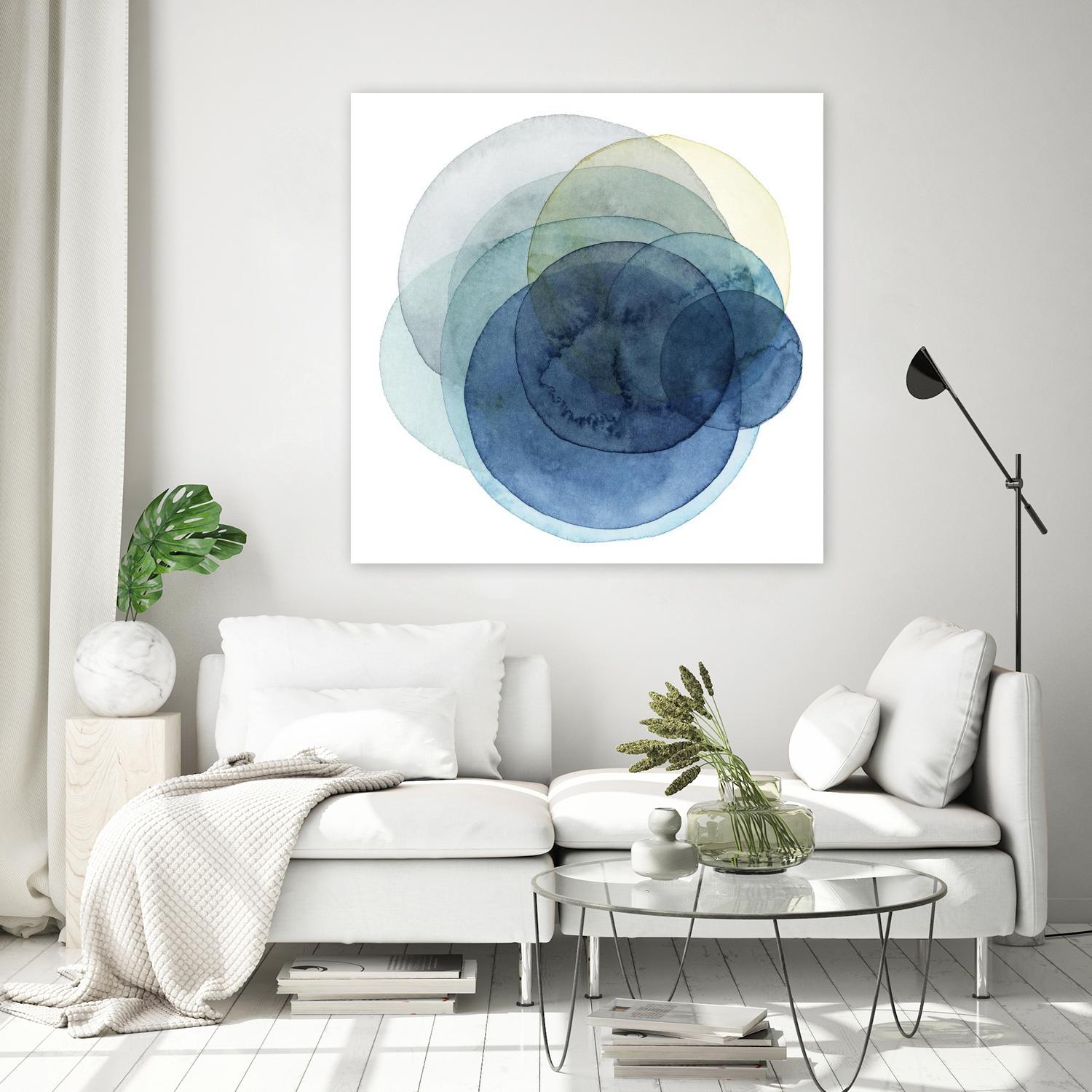Evolving Planets I by Grace Popp on GIANT ART - blue abstract