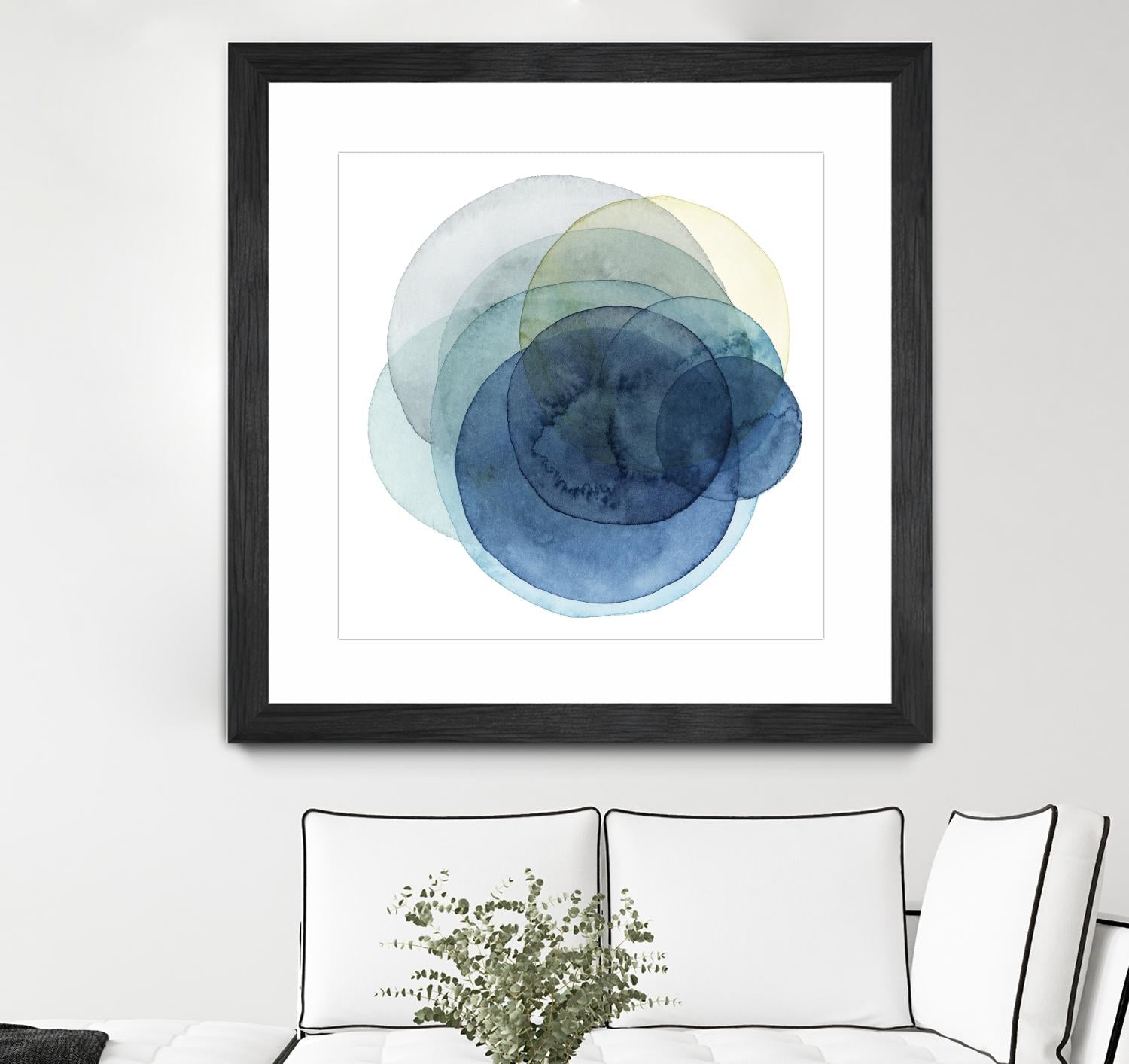 Evolving Planets I by Grace Popp on GIANT ART - blue abstract