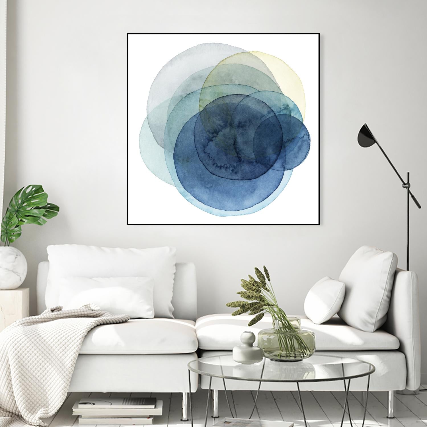 Evolving Planets I by Grace Popp on GIANT ART - blue abstract