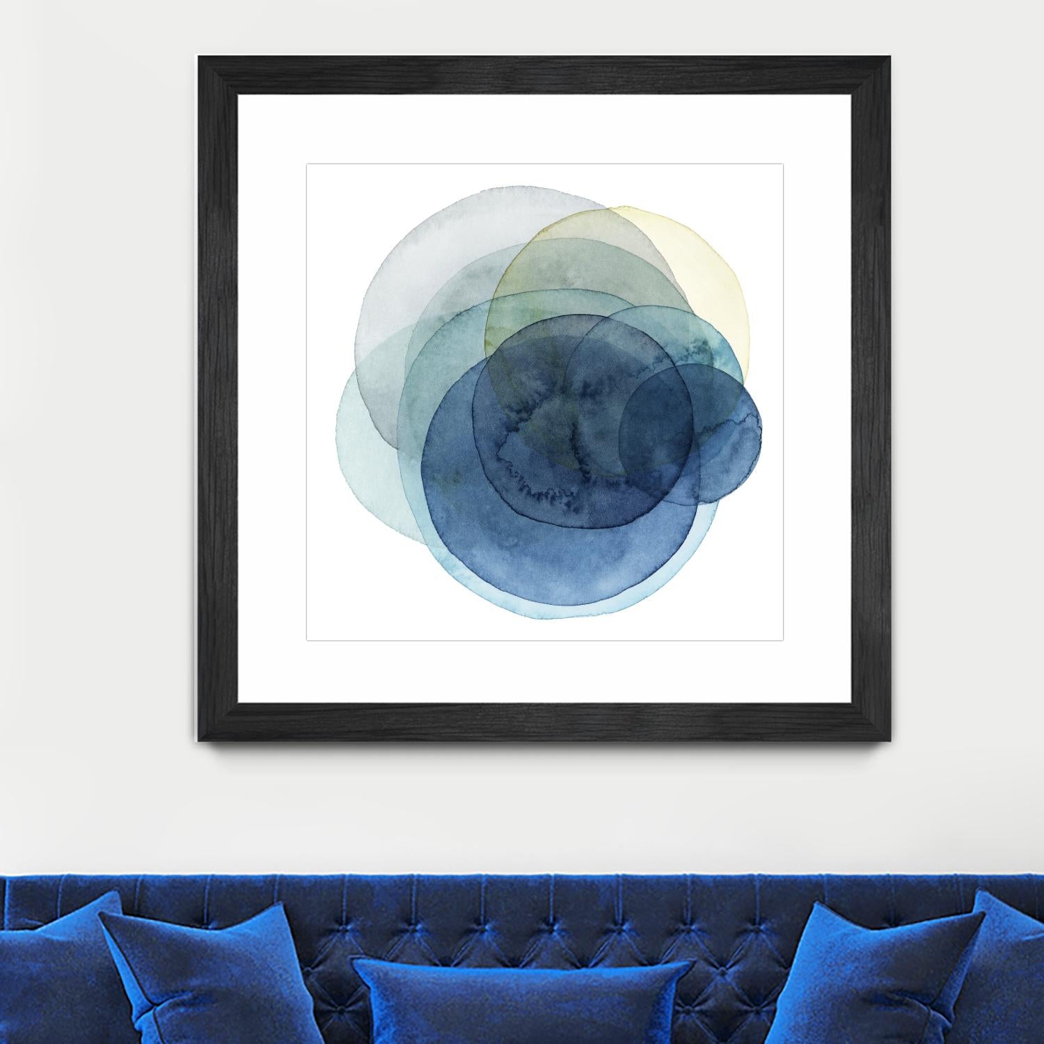 Evolving Planets I by Grace Popp on GIANT ART - blue abstract