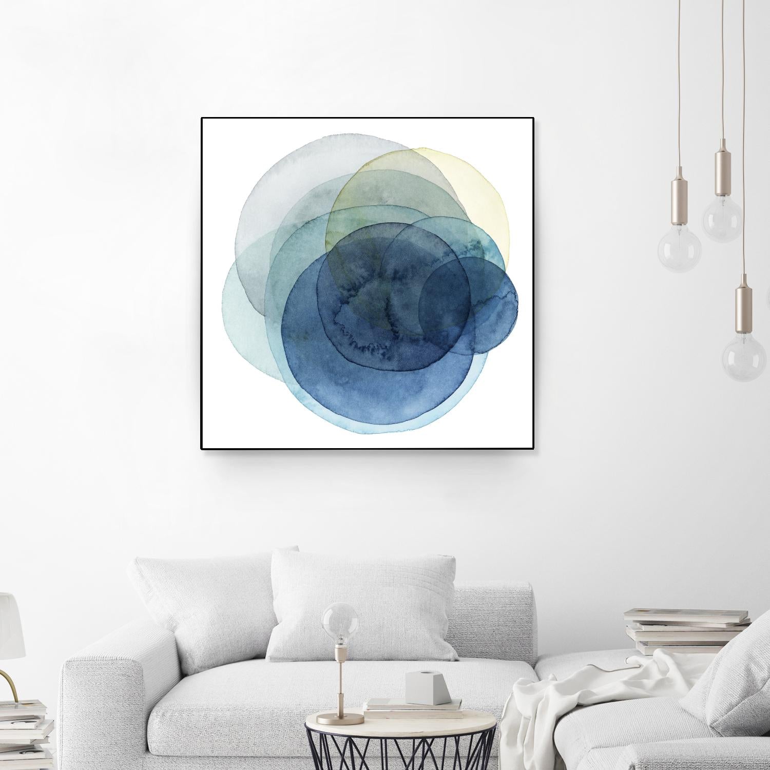 Evolving Planets I by Grace Popp on GIANT ART - blue abstract