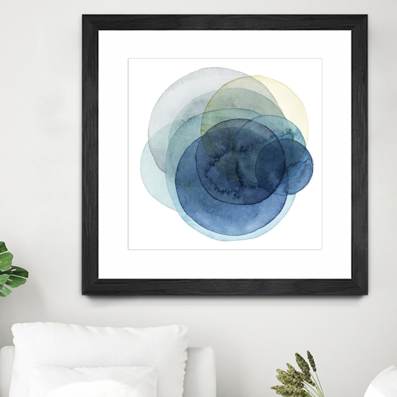 Evolving Planets I by Grace Popp on GIANT ART - blue abstract