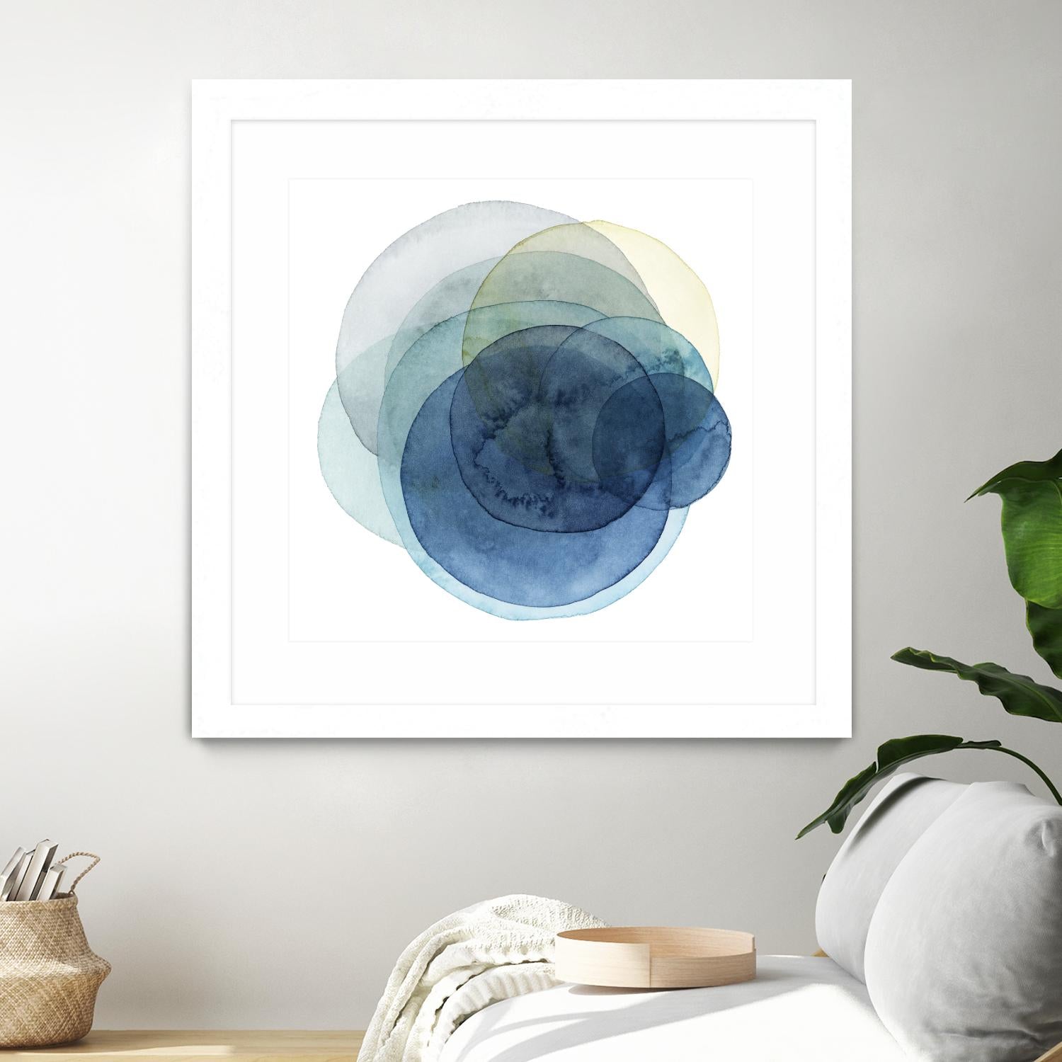 Evolving Planets I by Grace Popp on GIANT ART - blue abstract