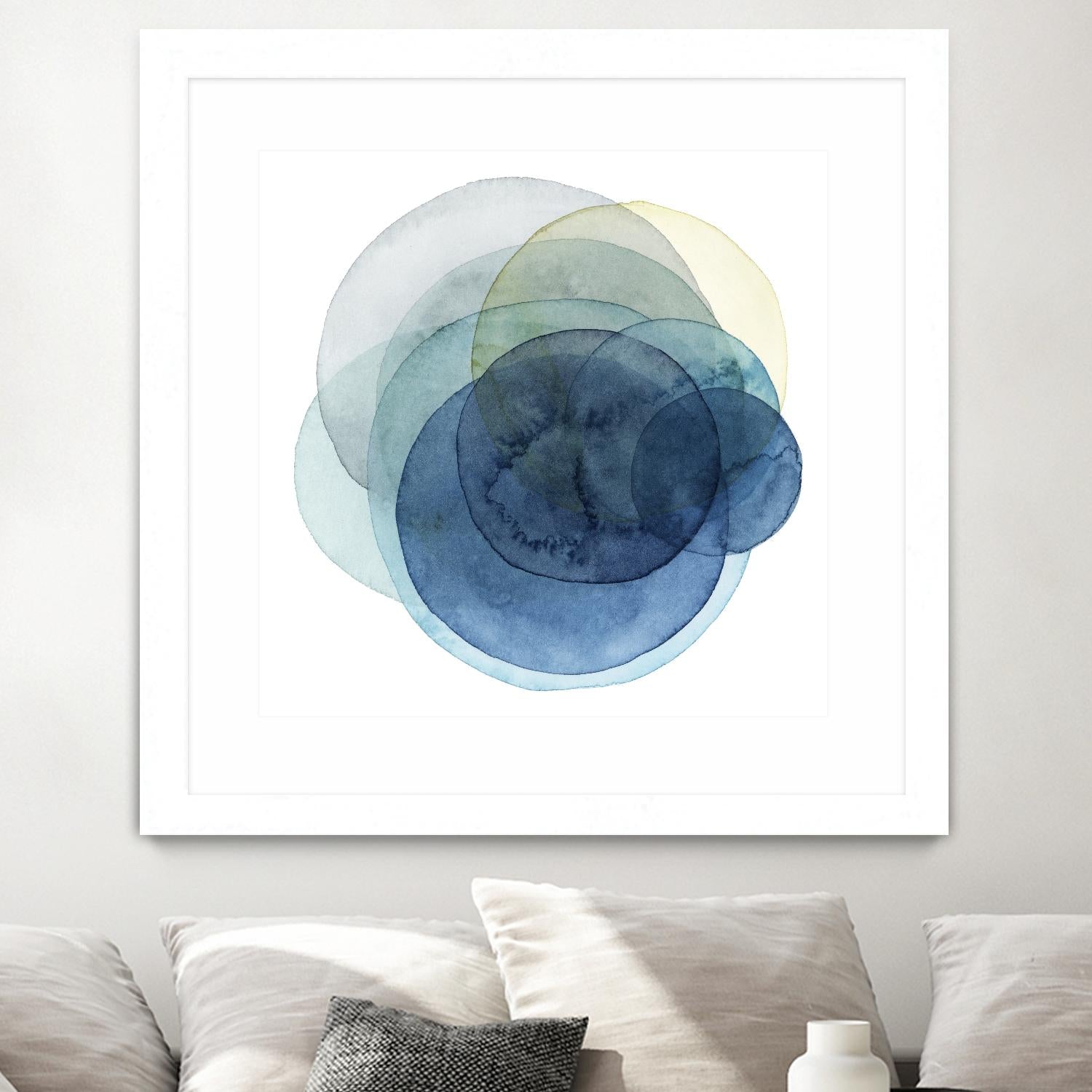 Evolving Planets I by Grace Popp on GIANT ART - blue abstract