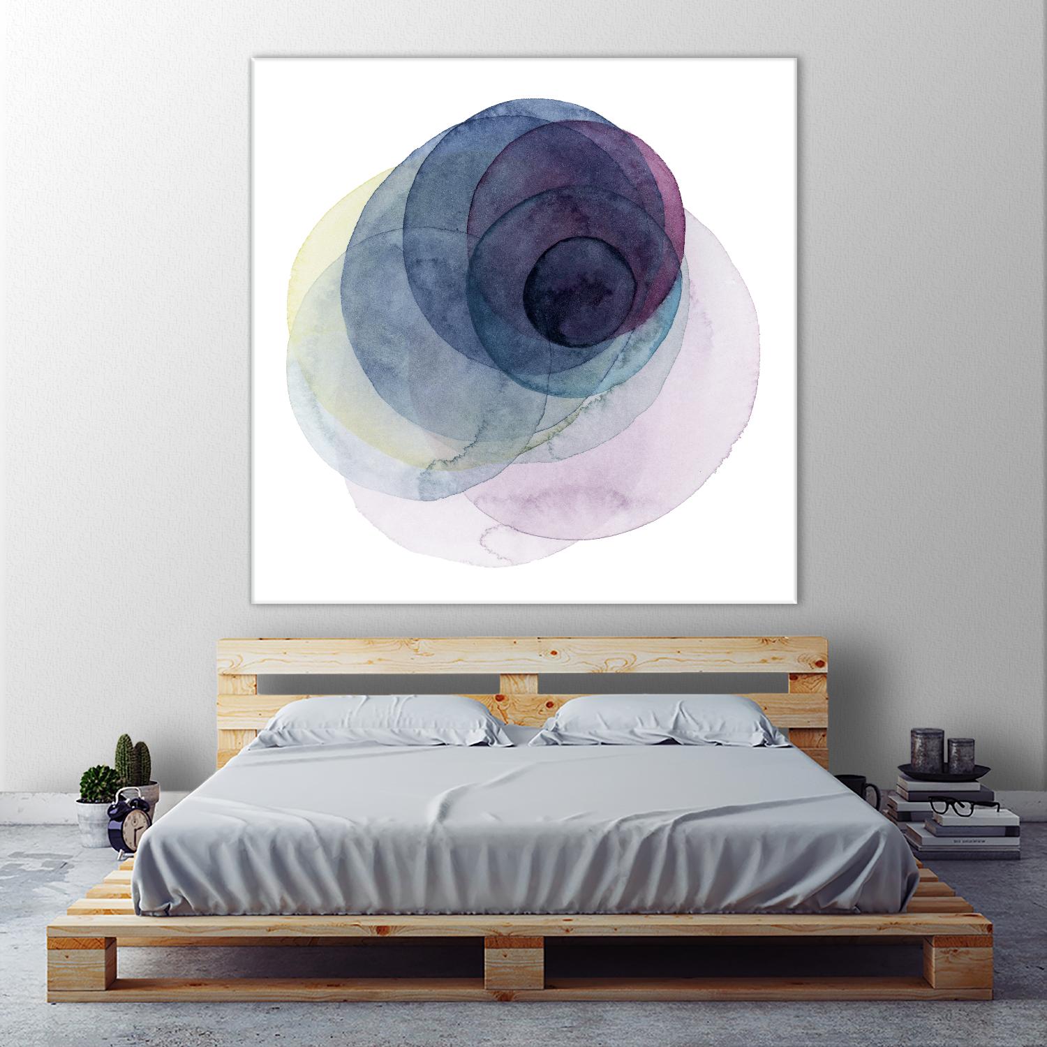 Evolving Planets III by Grace Popp on GIANT ART - blue abstract