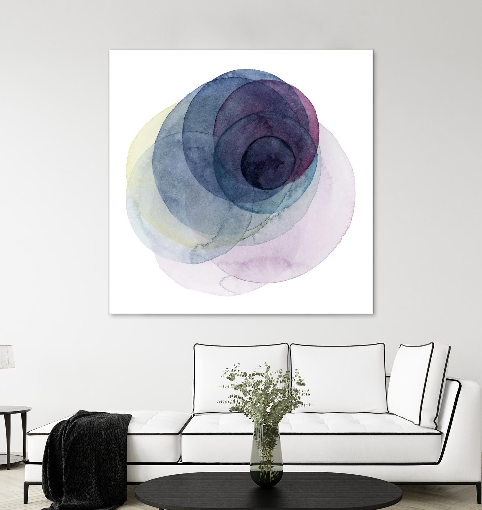 Evolving Planets III by Grace Popp on GIANT ART - blue abstract