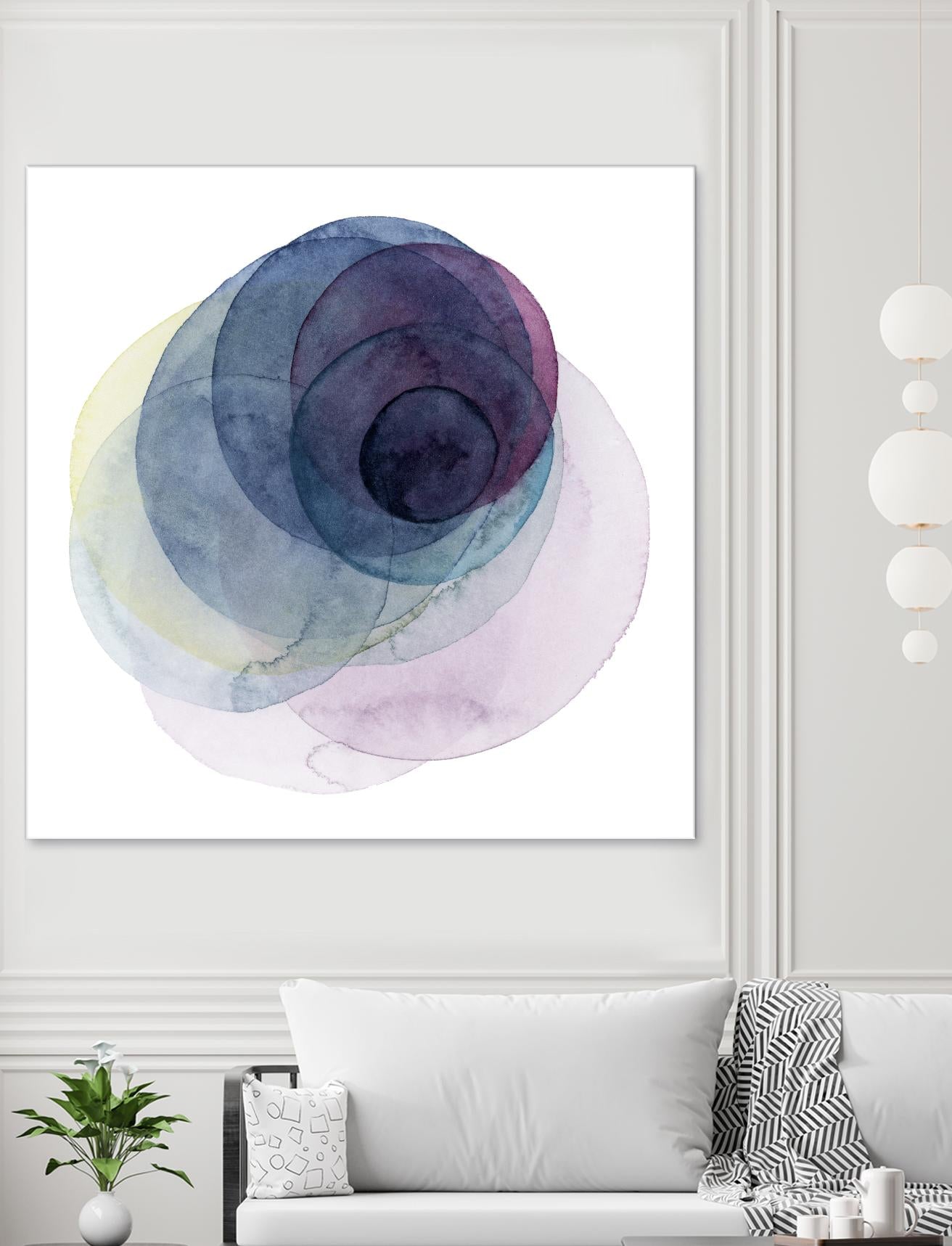 Evolving Planets III by Grace Popp on GIANT ART - blue abstract