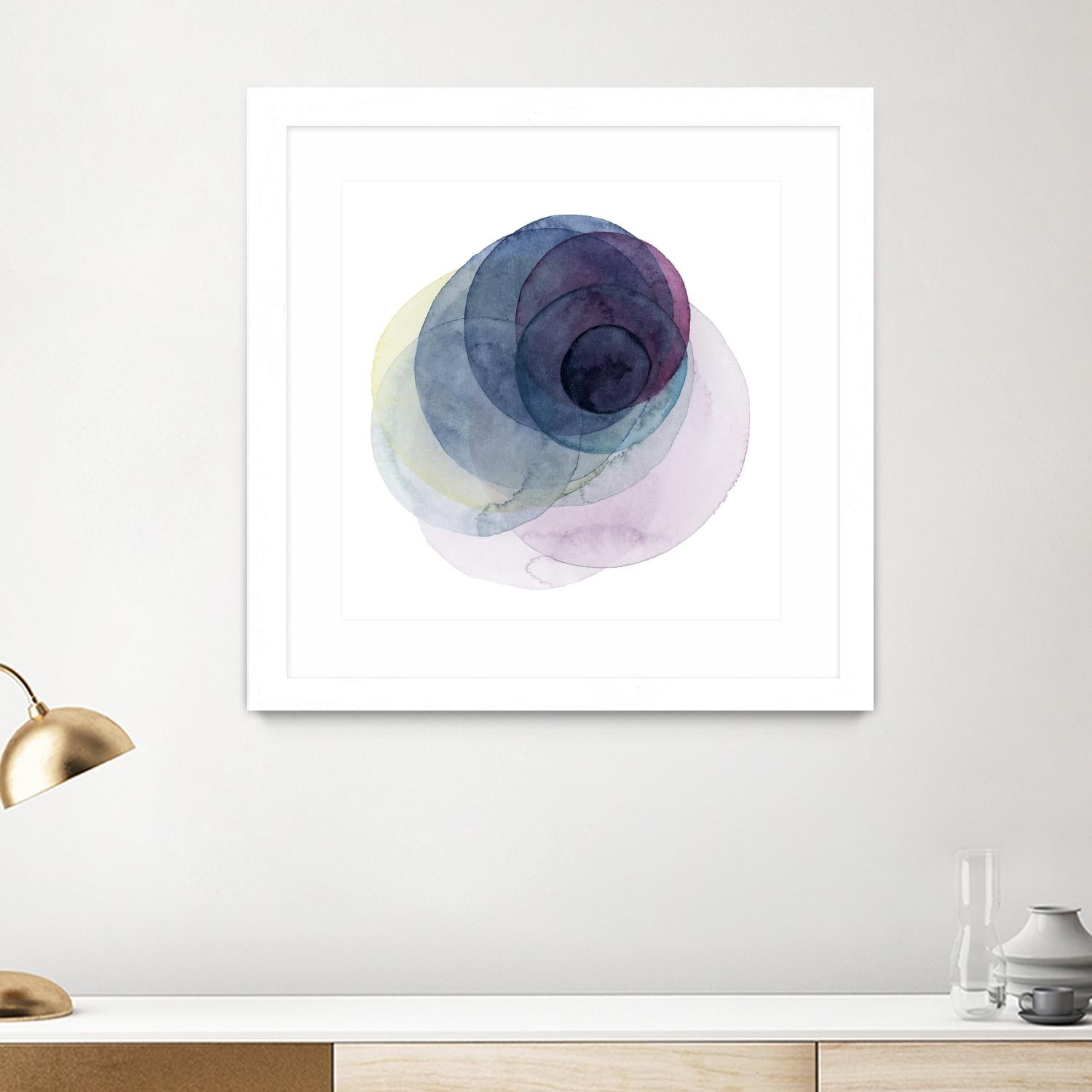 Evolving Planets III by Grace Popp on GIANT ART - blue abstract