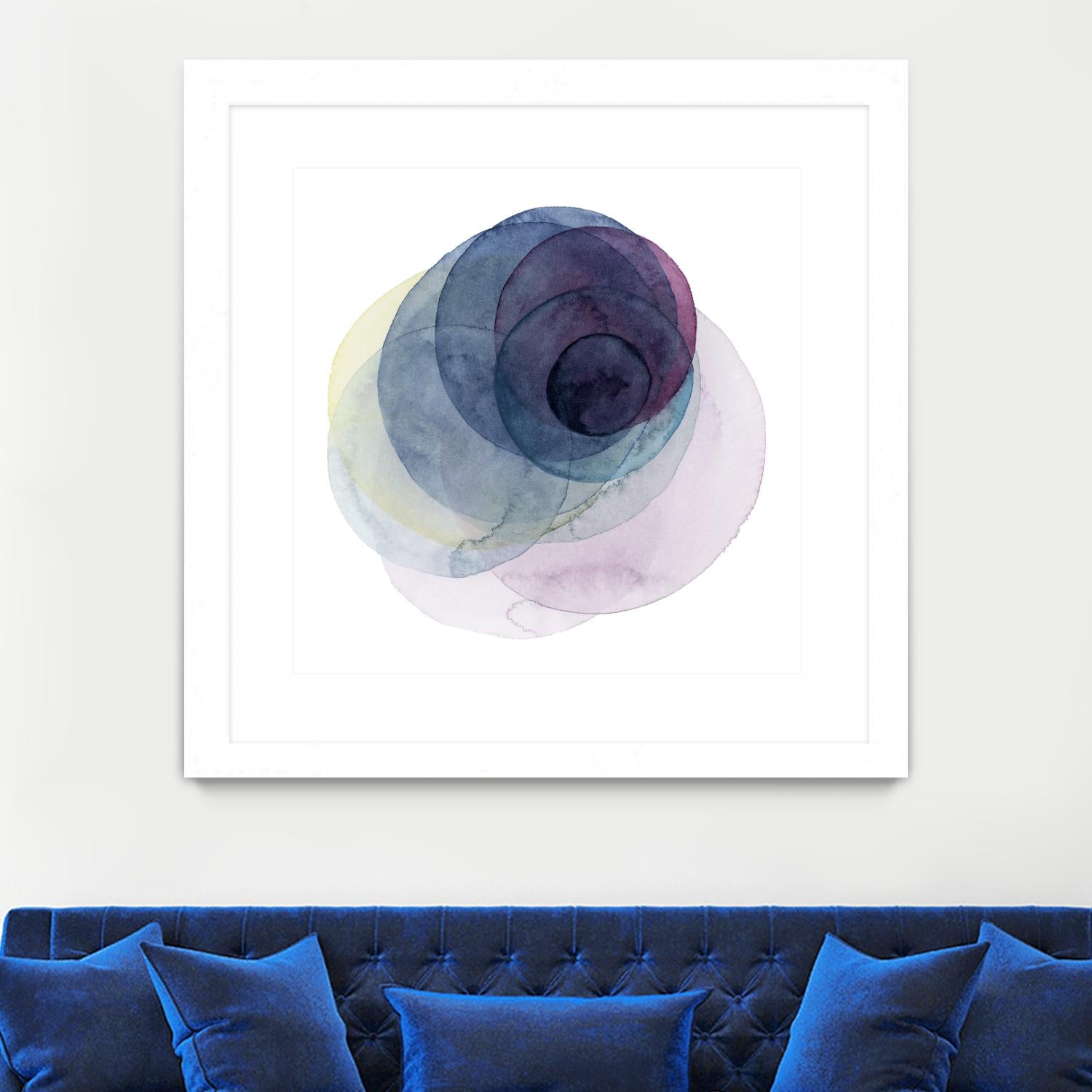 Evolving Planets III by Grace Popp on GIANT ART - blue abstract