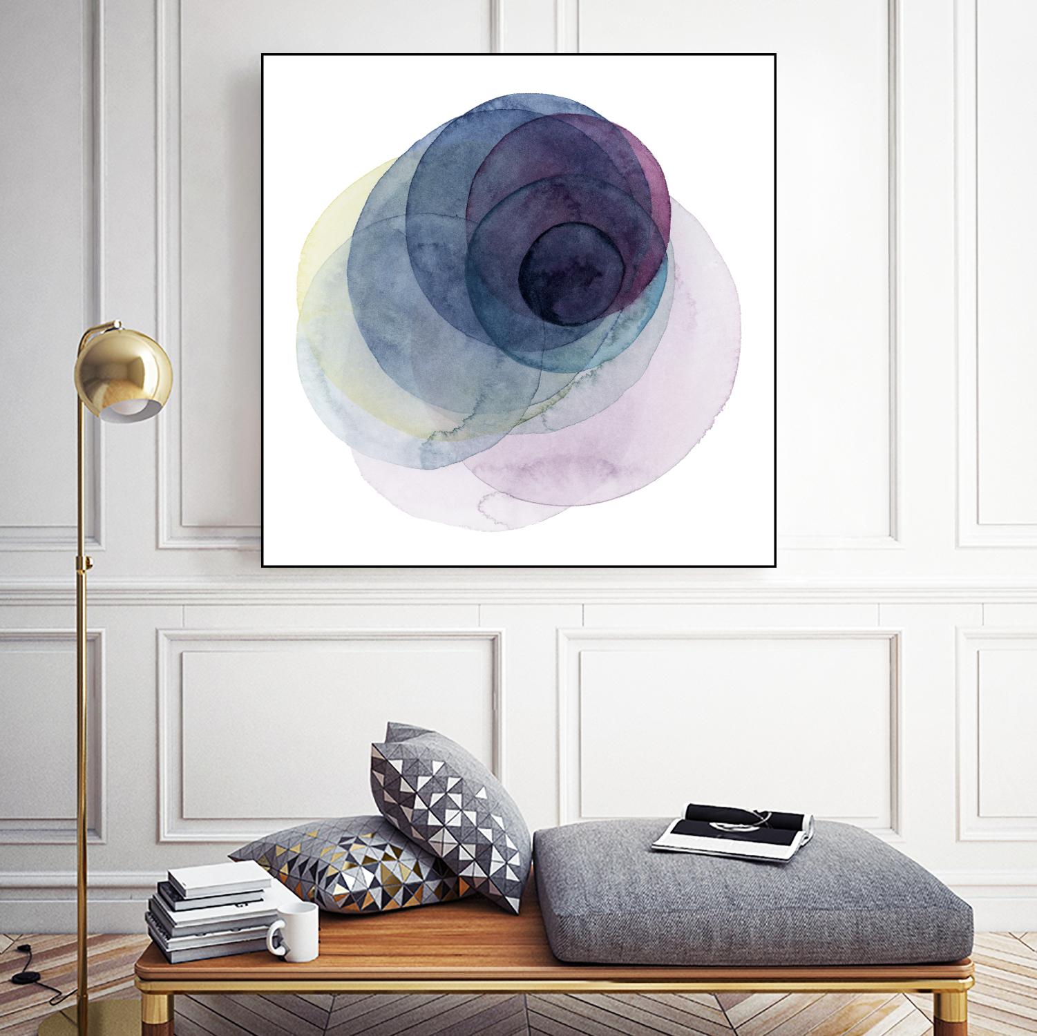 Evolving Planets III by Grace Popp on GIANT ART - blue abstract