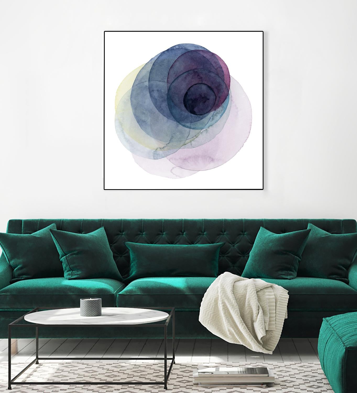 Evolving Planets III by Grace Popp on GIANT ART - blue abstract