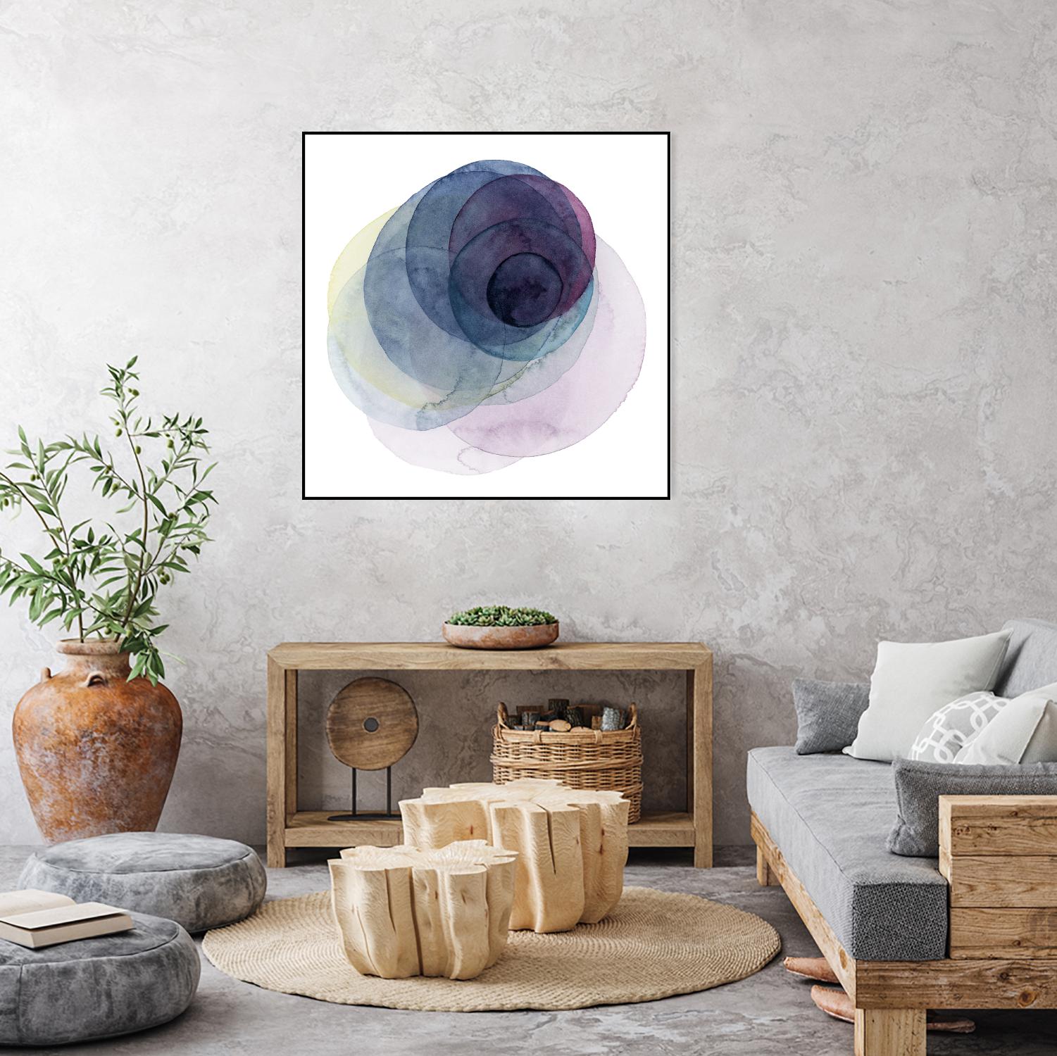 Evolving Planets III by Grace Popp on GIANT ART - blue abstract