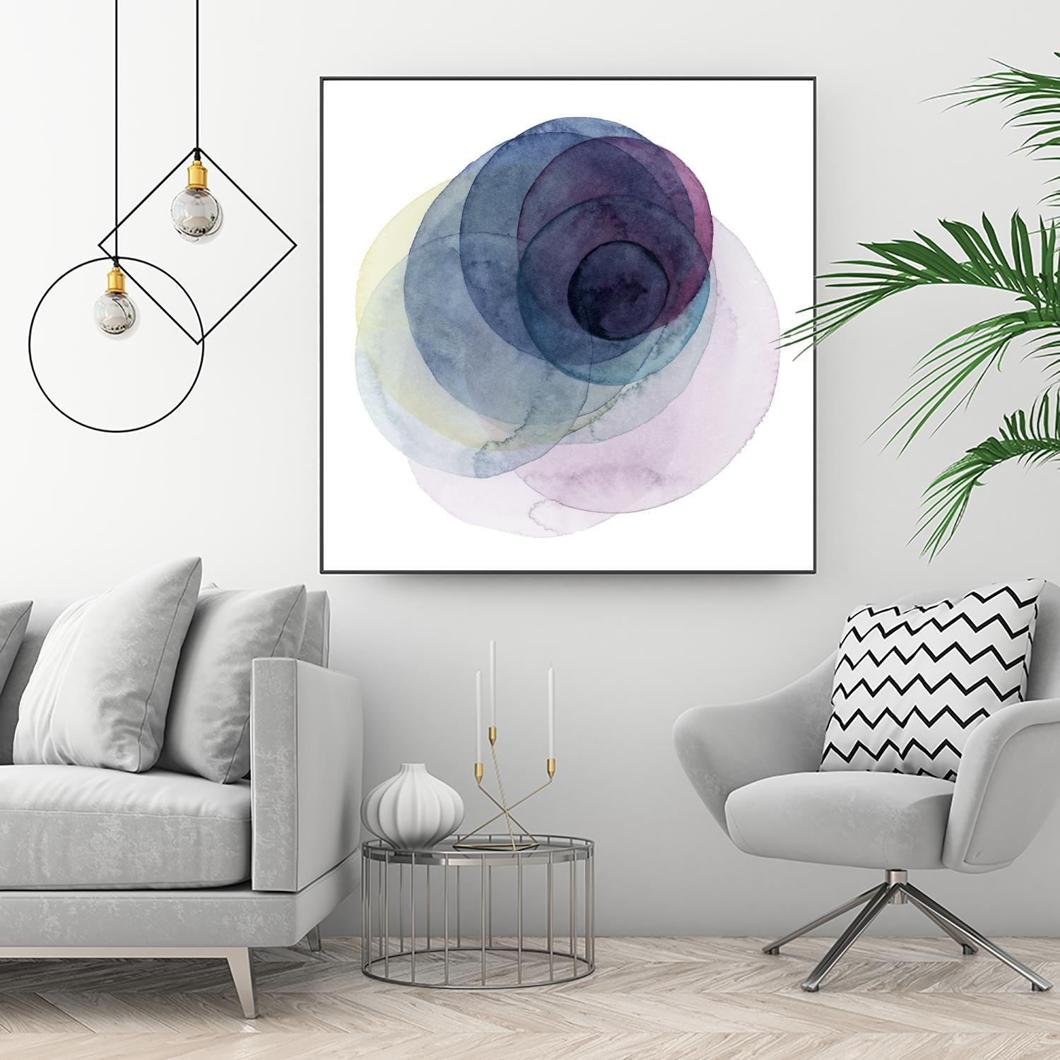 Evolving Planets III by Grace Popp on GIANT ART - blue abstract