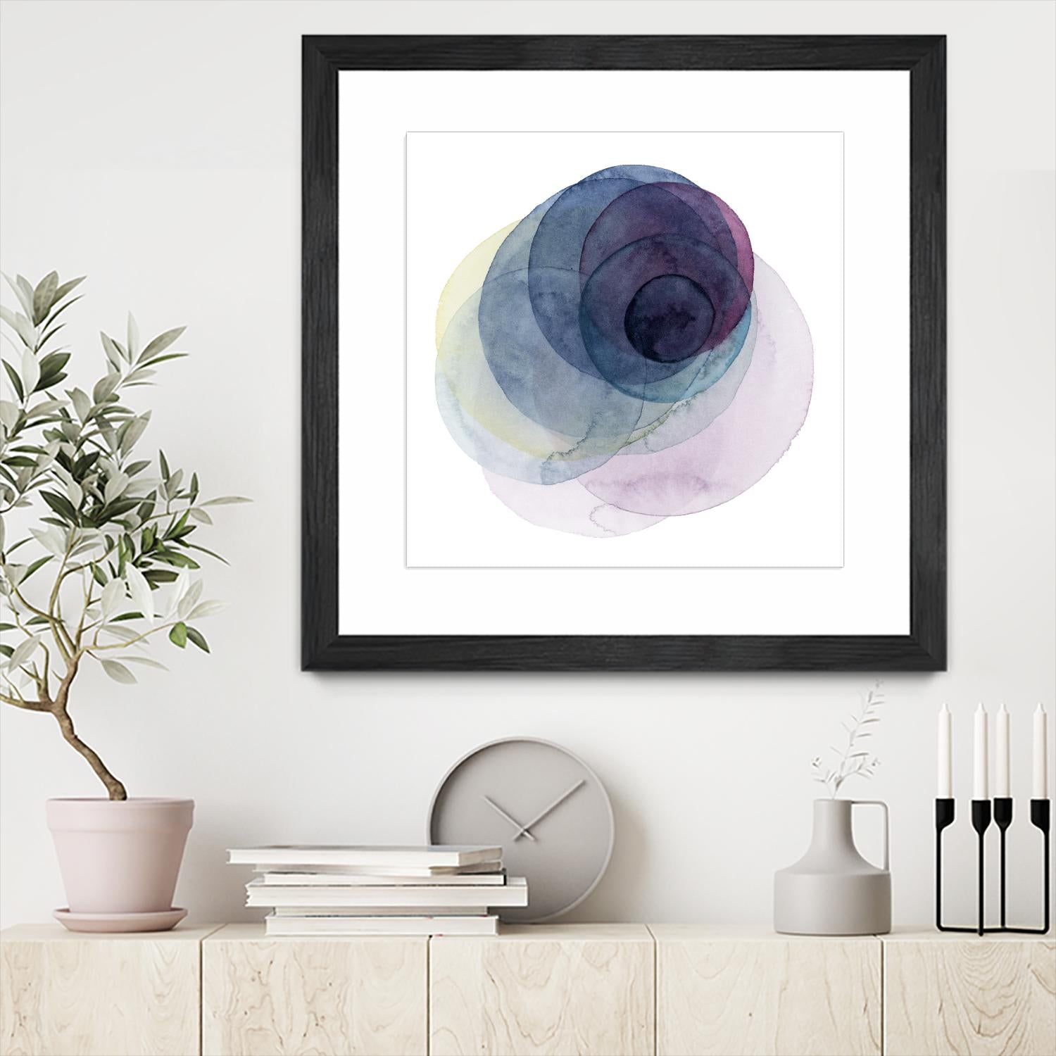Evolving Planets III by Grace Popp on GIANT ART - blue abstract