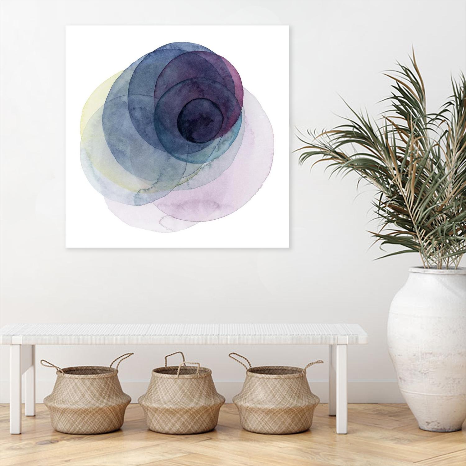 Evolving Planets III by Grace Popp on GIANT ART - blue abstract