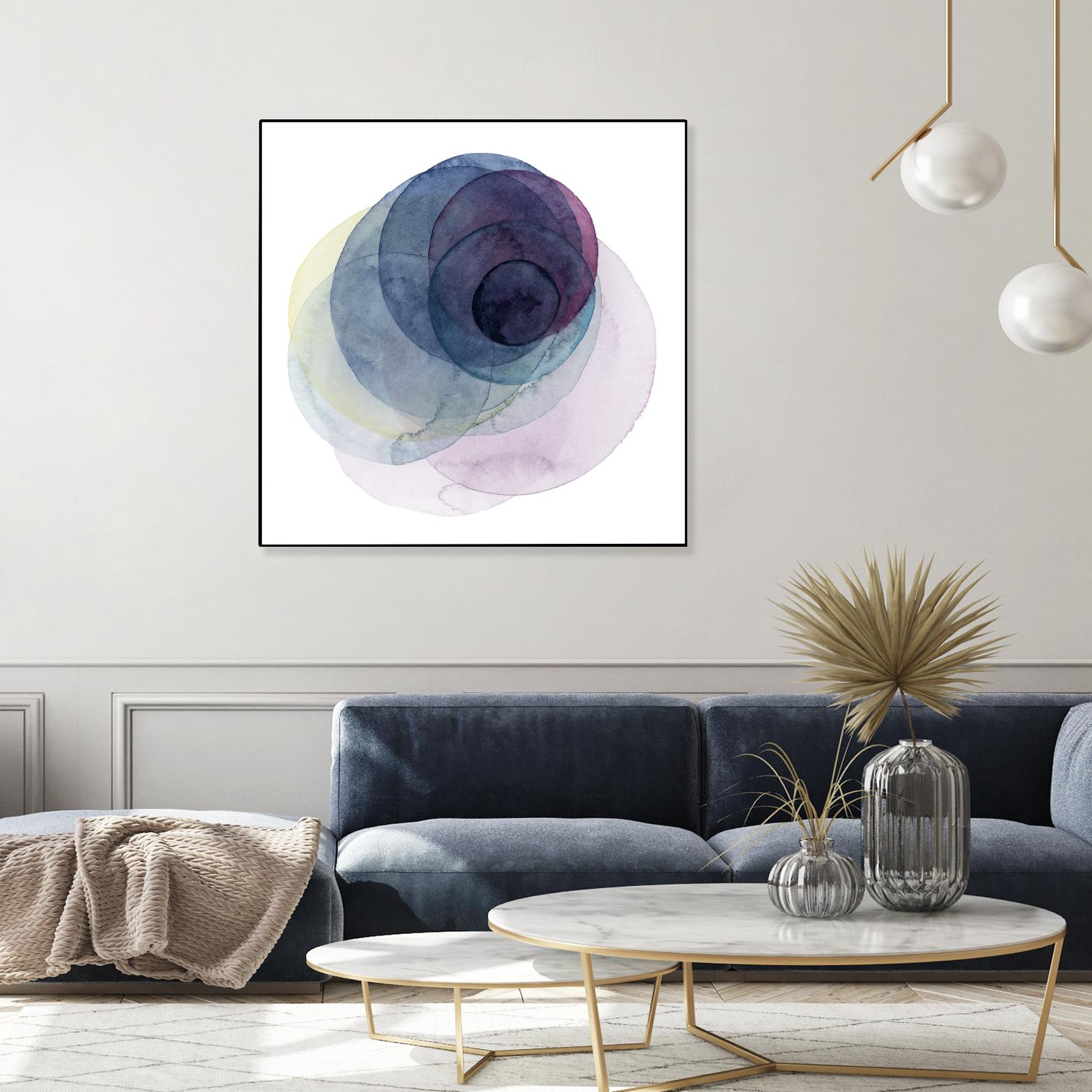 Evolving Planets III by Grace Popp on GIANT ART - blue abstract
