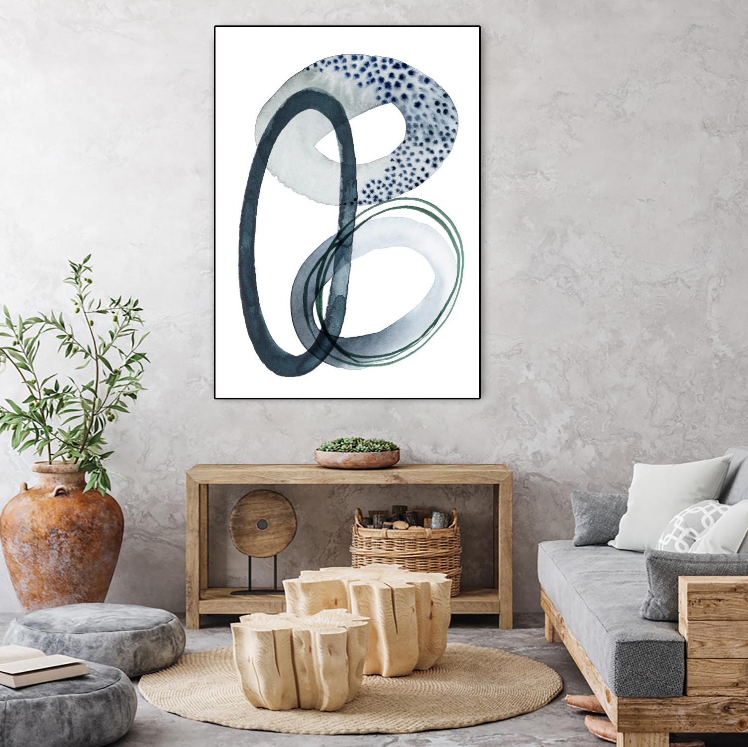 Looping Abstract III by Grace Popp on GIANT ART - green abstract