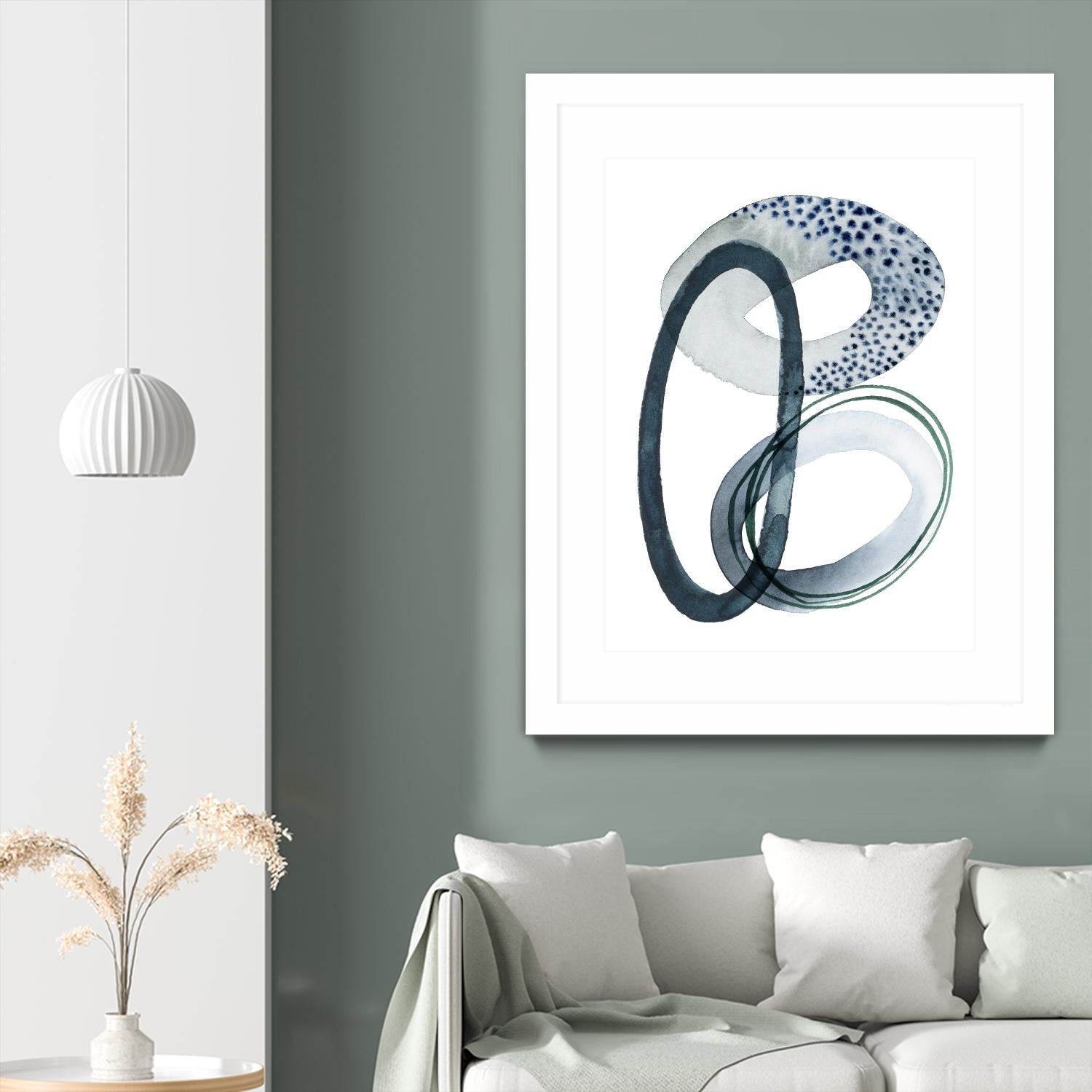 Looping Abstract III by Grace Popp on GIANT ART - green abstract