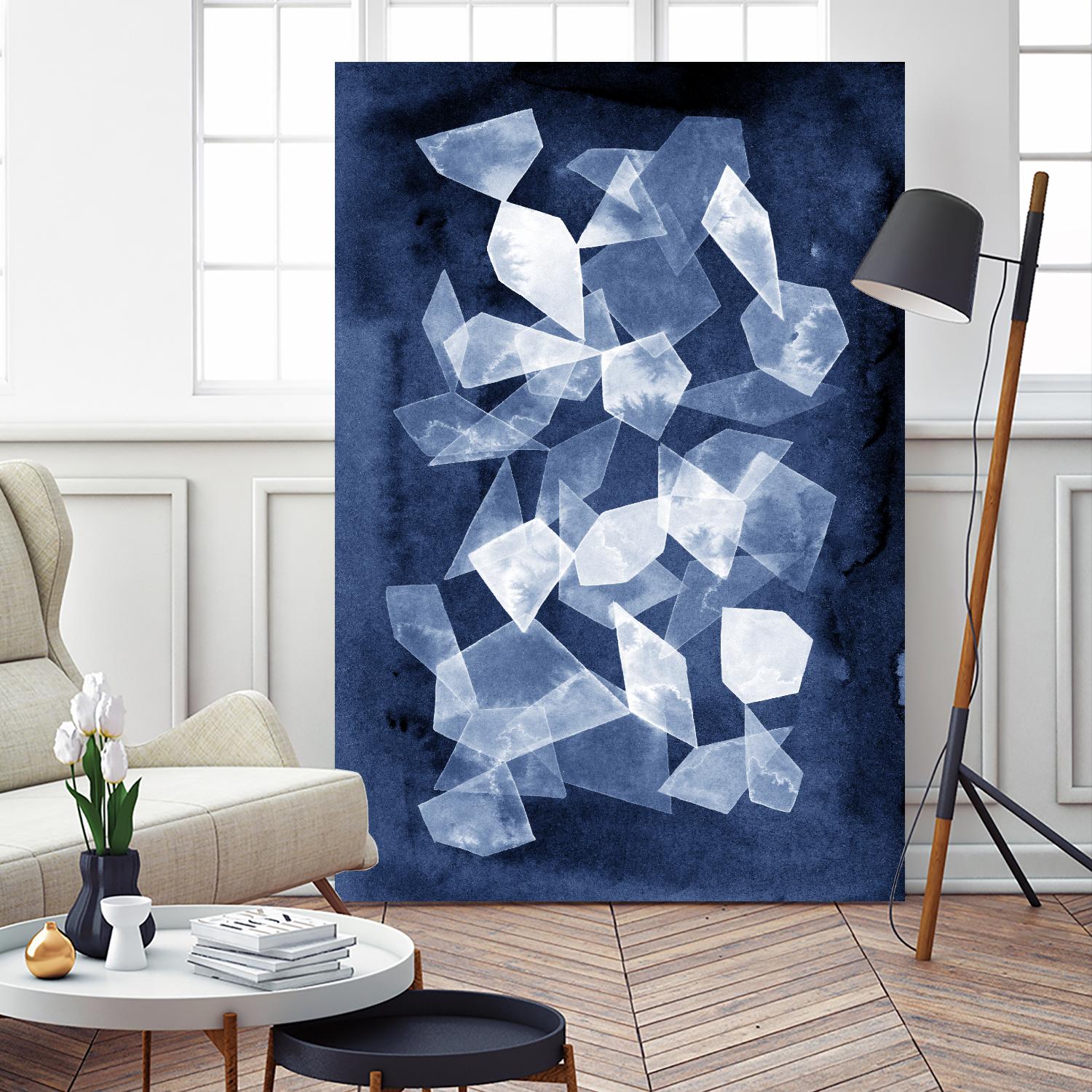Indigo Glass II by Grace Popp on GIANT ART - blue abstract