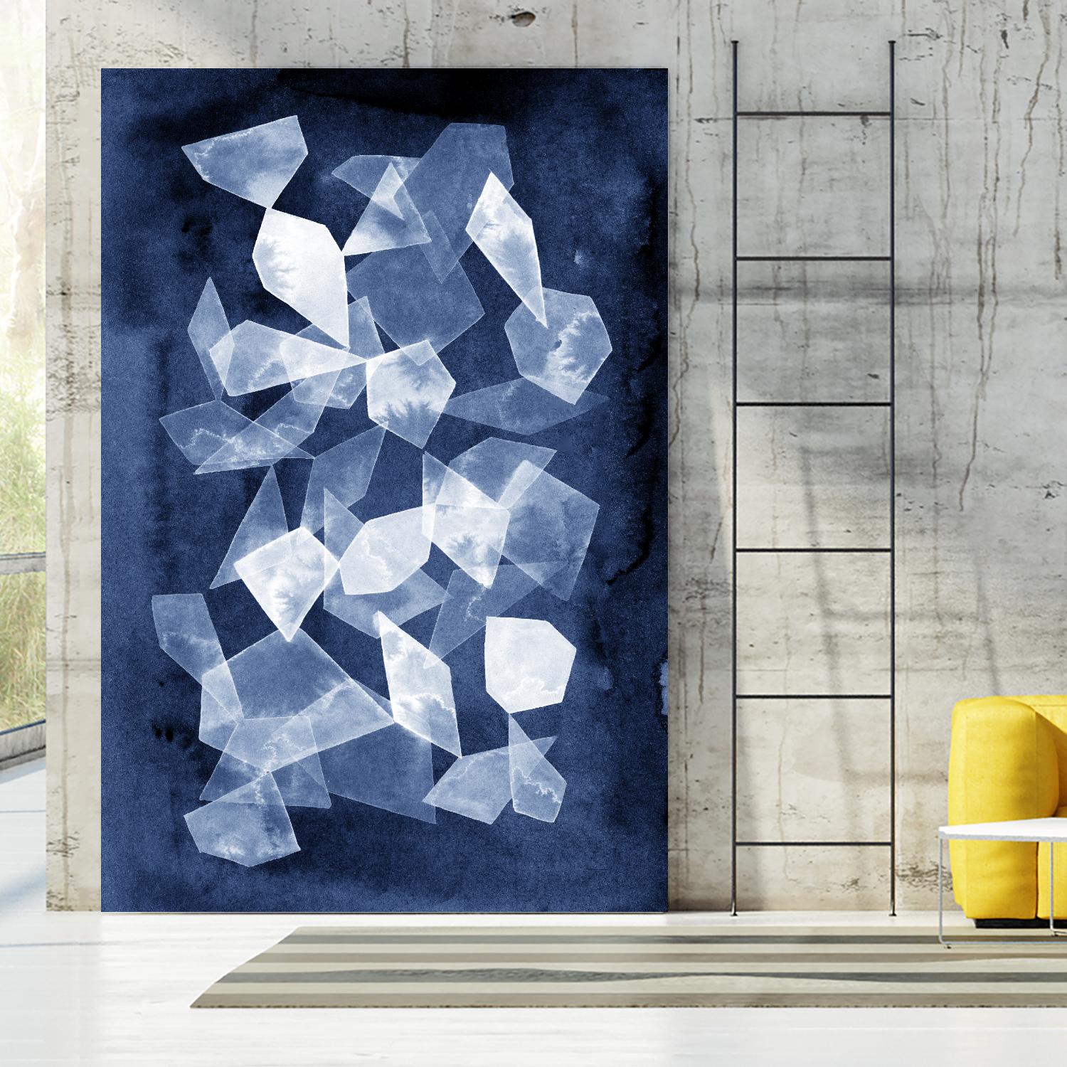 Indigo Glass II by Grace Popp on GIANT ART - blue abstract