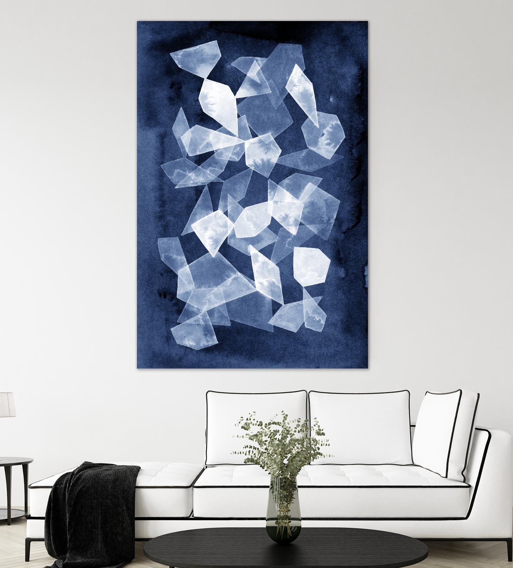 Indigo Glass II by Grace Popp on GIANT ART - blue abstract
