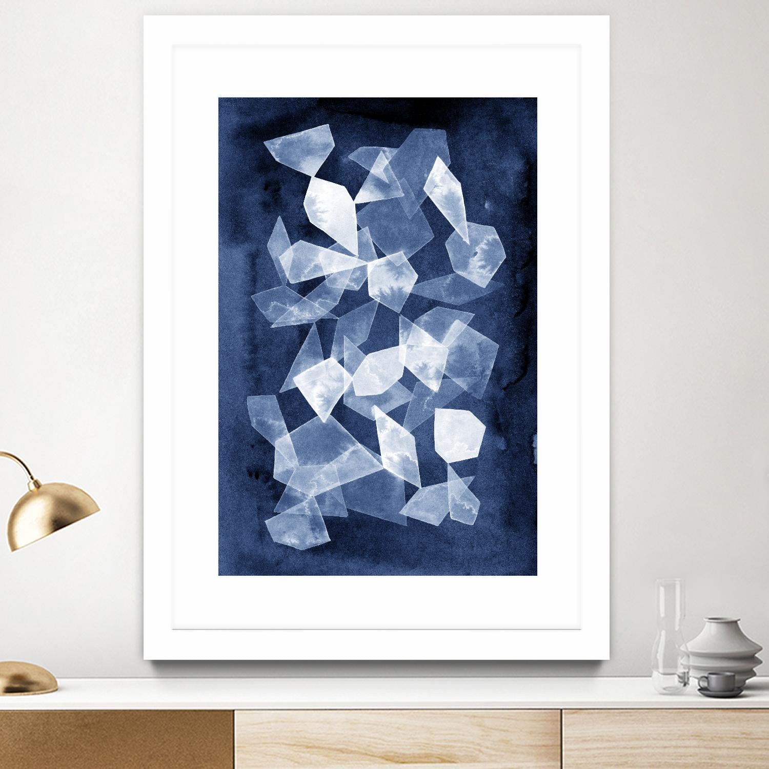 Indigo Glass II by Grace Popp on GIANT ART - blue abstract