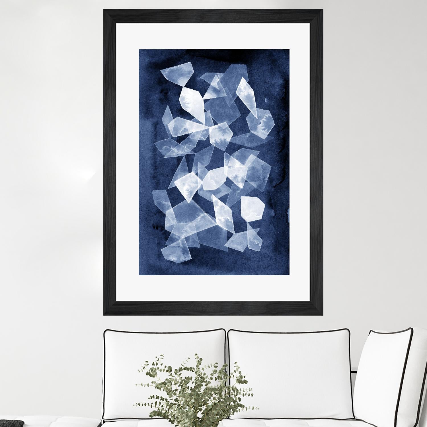 Indigo Glass II by Grace Popp on GIANT ART - blue abstract