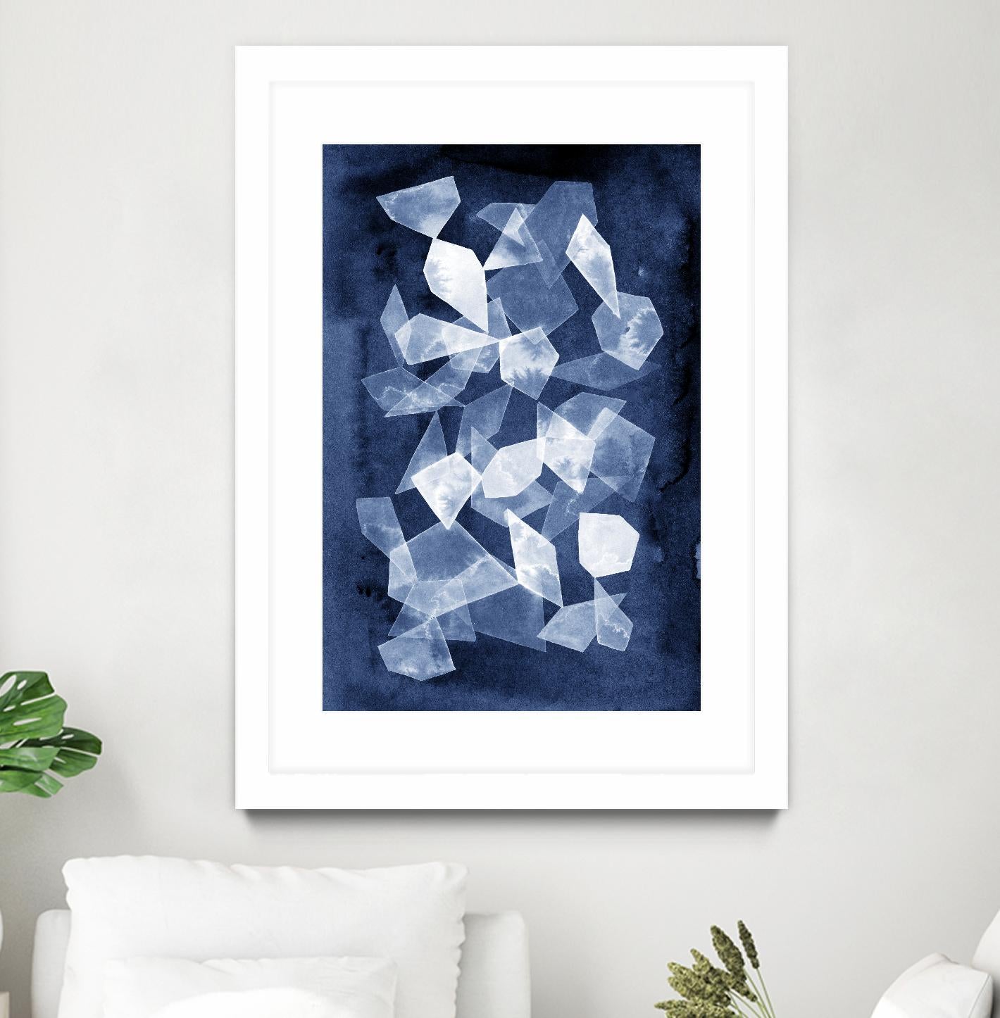 Indigo Glass II by Grace Popp on GIANT ART - blue abstract