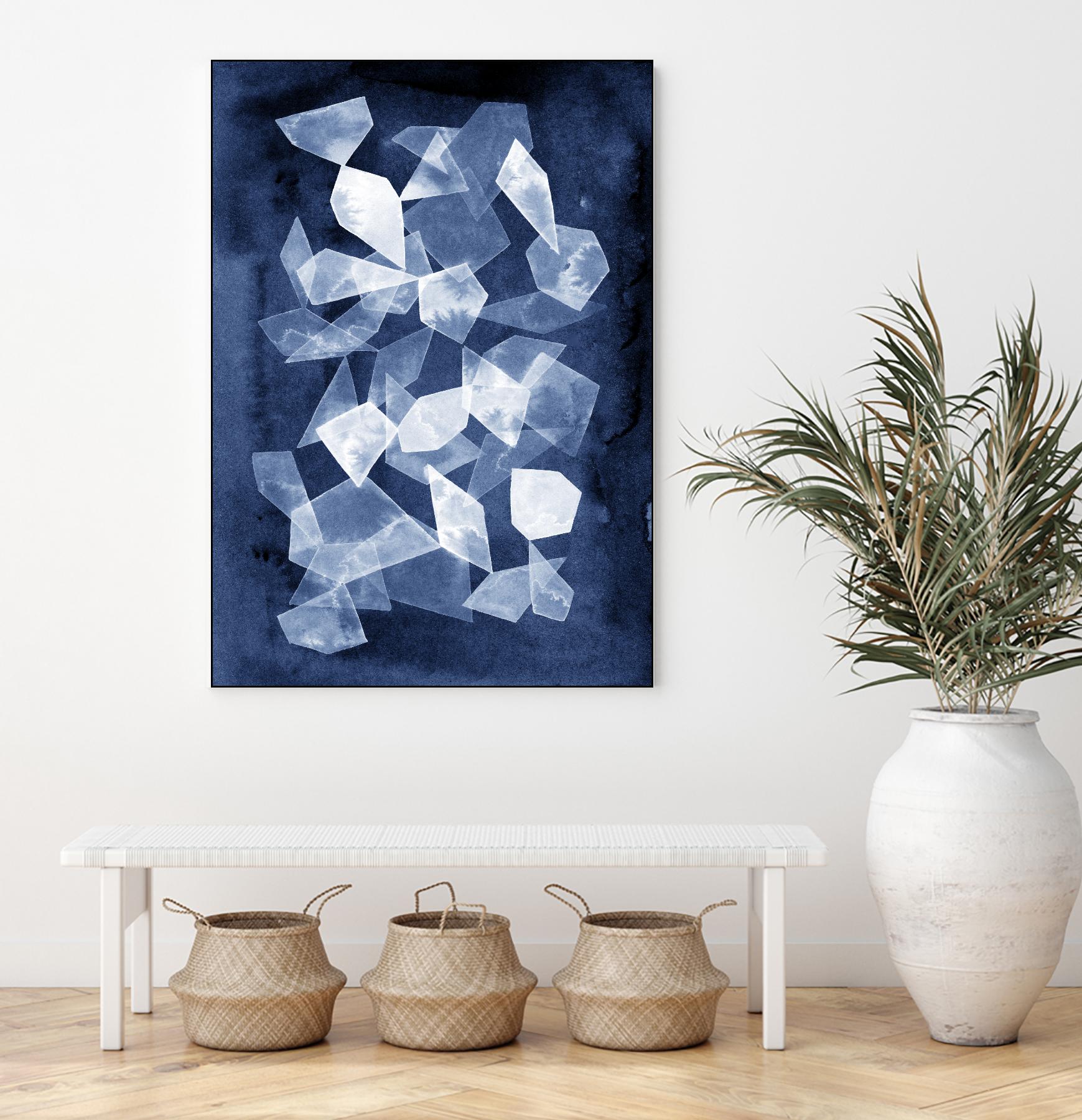 Indigo Glass II by Grace Popp on GIANT ART - blue abstract